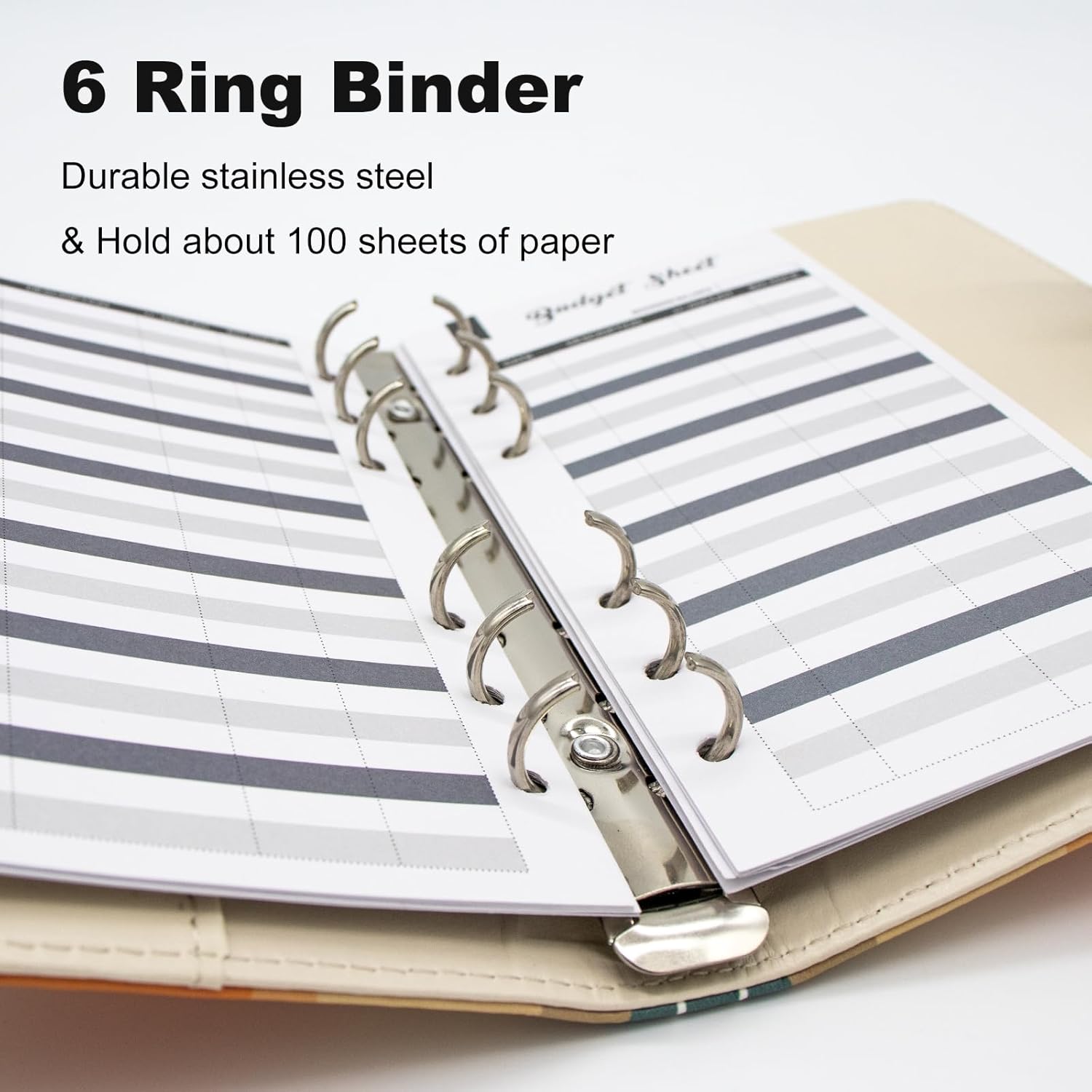 A5 Refillable 6 Ring Faux Leather Budget Binder,Mini Notebook Binder Cover for A5 Filler Paper,Loose Leaf Personal Planner Cover with Magnetic Buckle Closure(Marble Purple) 98 - northernschoolofshiatsu.co.uk