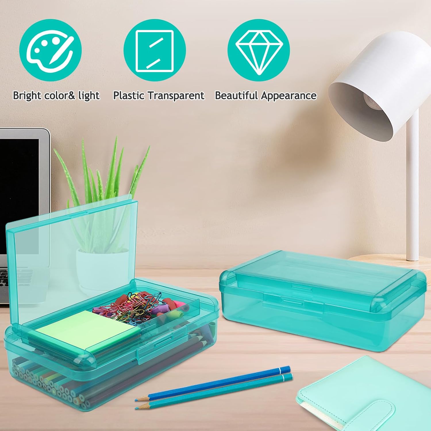 1 PCS Pencil Box,Double Layer Large Capacity Pencil Box,Hard Pen Case with Snap-tight Lid, Plastic Pencils Case for Office School Supplies Pen Boxes,Storage Organizer for Gel Pens Erasers-Purple 19 71cISPtgBTL. AC SL1500 - northernschoolofshiatsu.co.uk