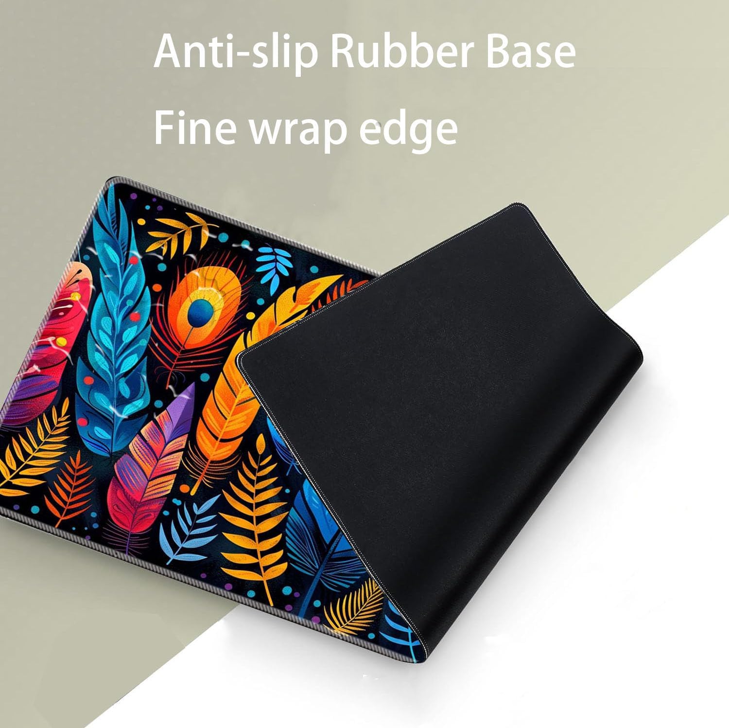 Keyboard Mouse Pad Set,Large Desk Pad+Keyboard Wrist Rest+Mouse Pad Wrist Support+Coaster,Easy Typing Pain Relief Non-Slip Mousepad Wrist Support Mousepad Home Office,Colorful Bird Feathers 41 71ceVpEgcUL. AC SL1500 - northernschoolofshiatsu.co.uk