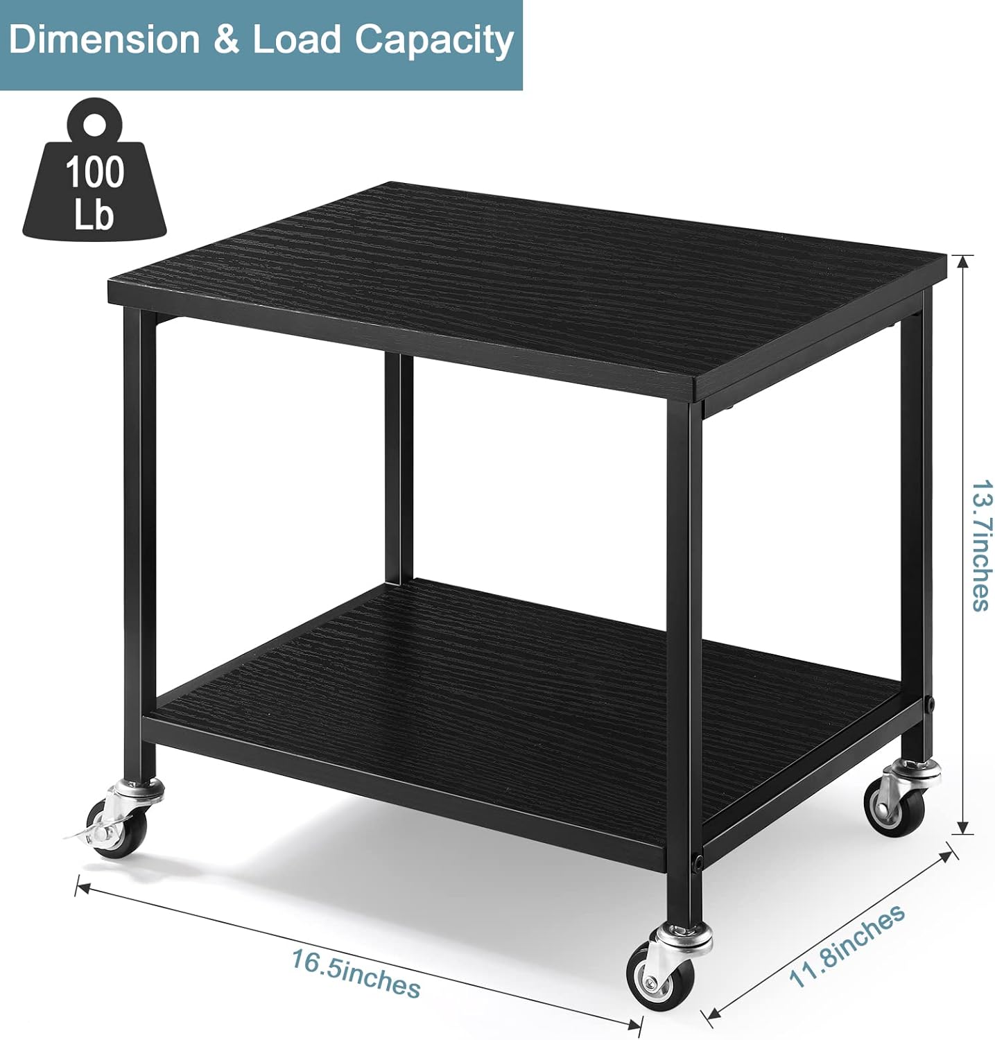 Under Desk Printer Stand Small Printer Table with Storage Shelf 2 Tier Rolling Printer Stand Rack with Lockable Wheels for Office Home Scanner Printer (Black) 2 71d21QnuUyL. AC SL1500 - northernschoolofshiatsu.co.uk