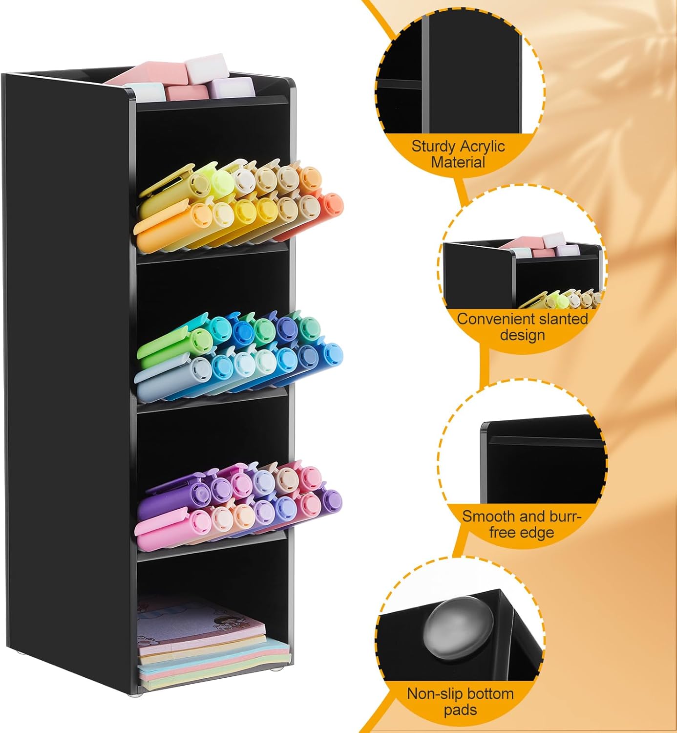 Acrylic Pen Organizer Storage Vertical Marker Organizer Acrylic Pen Display Holder for Office Desk Desktop Stationery Pencil Storage(Clear,13 x 4 x 10.2 Inch) 48 71d8THm2 oL. AC SL1500 - northernschoolofshiatsu.co.uk