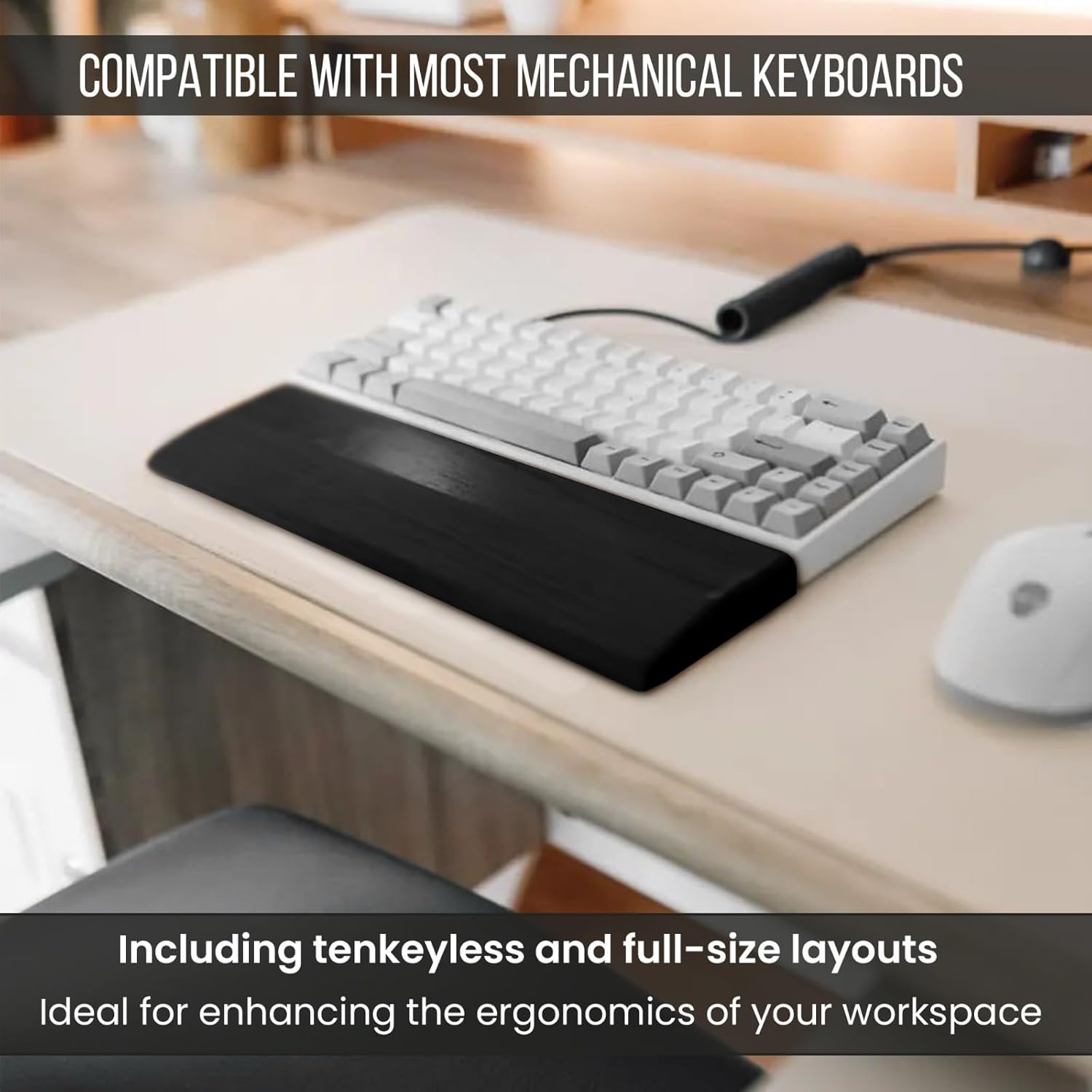 Wooden Keyboard Wrist Rest (Compact, Black) 7 71dL1cyZD3L. AC SL1500 - northernschoolofshiatsu.co.uk