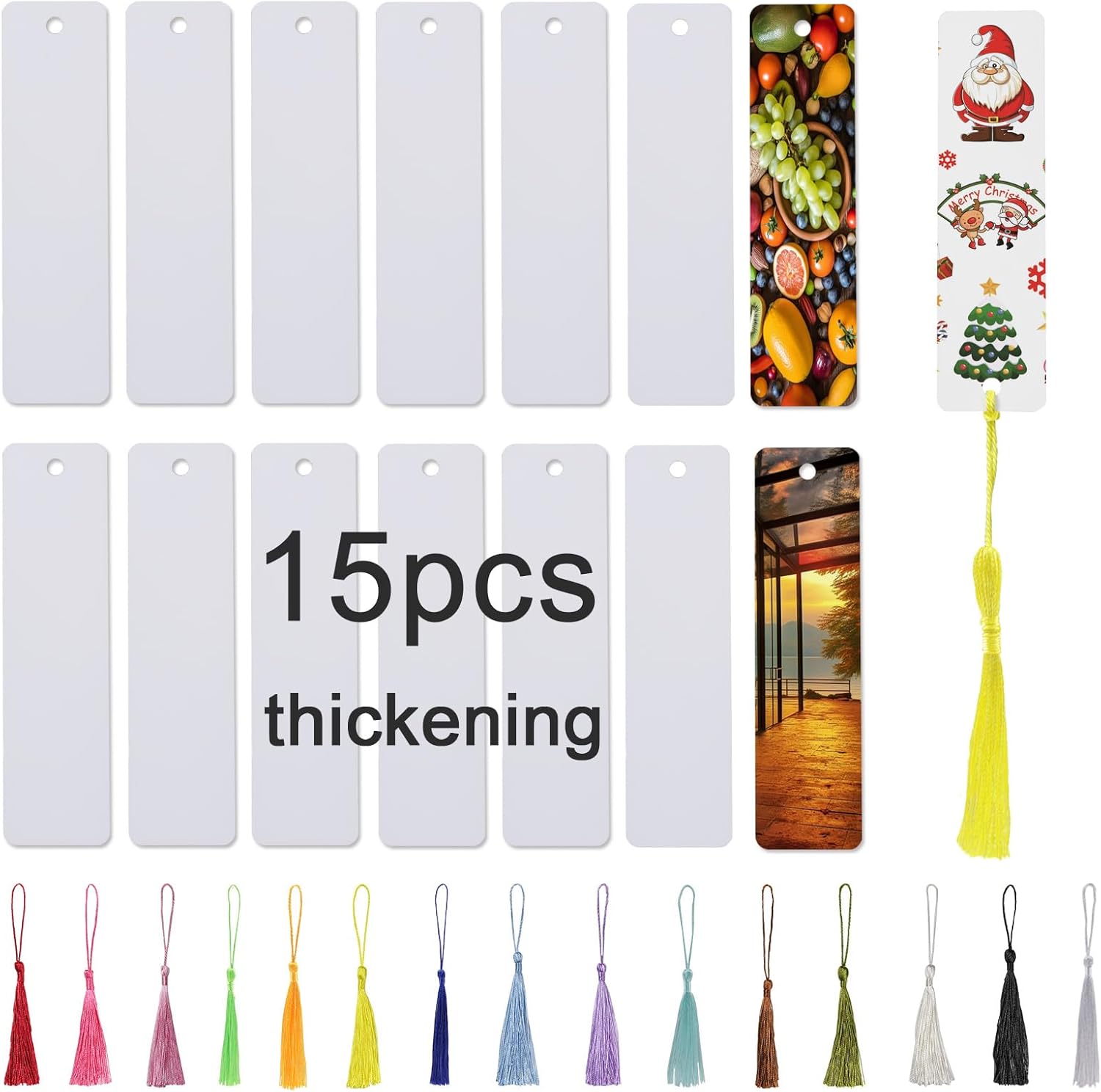 15 Pcs Sublimation Bookmark Blank Heat Transfer Aluminum Metal Bookmarks Bulk DIY Bookmarks with Hole and Colorful Tassels for Crafts,Personalized Tassels Blank 1 71dNkF6aqUL. AC SL1500 - northernschoolofshiatsu.co.uk