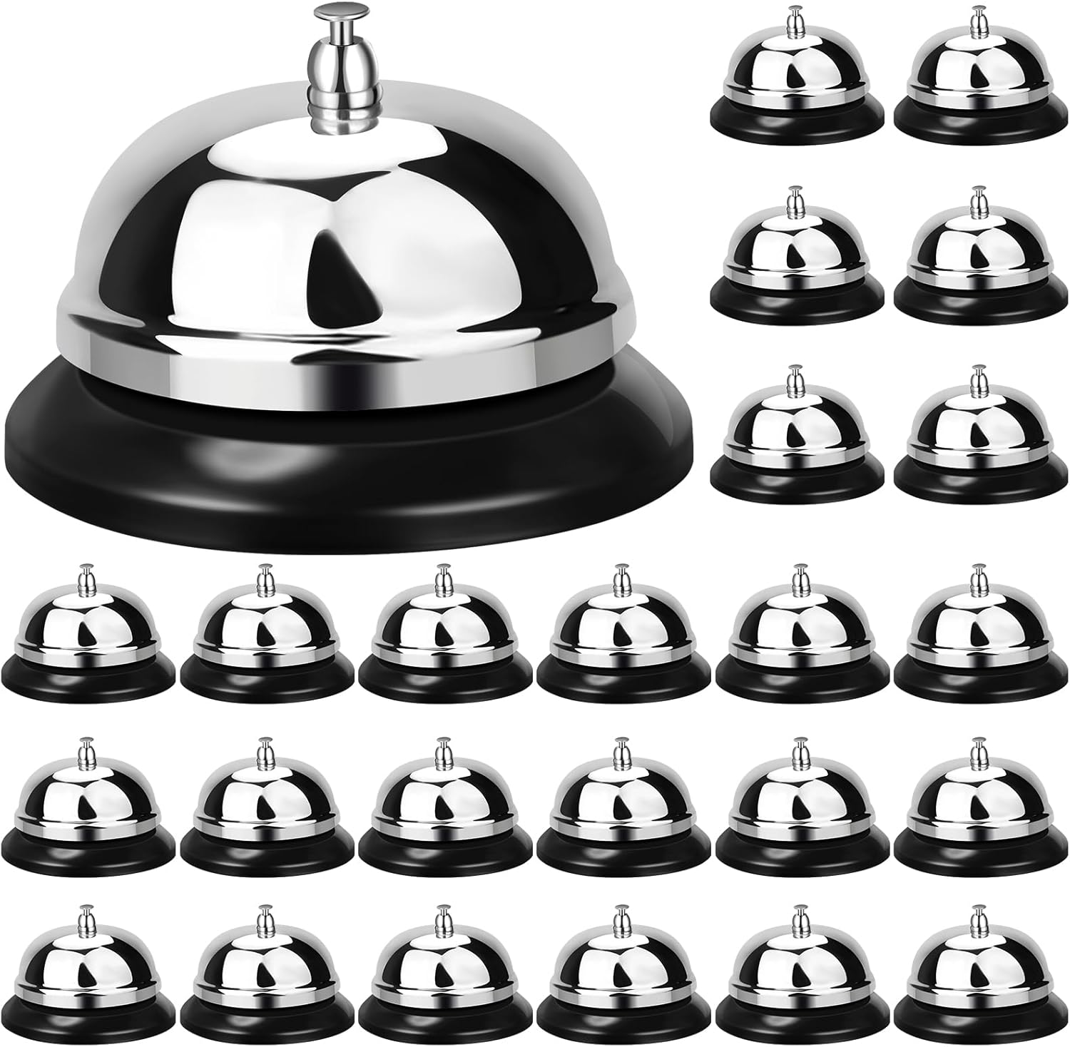 Yexiya 24 Pack Call Bell 3.35 Inch Diameter with Metal Anti-Rust Construction Service Bell for Hotels, Schools, Restaurants, Reception Areas, Hospitals, Warehouses 1 71dQhJj+vQL. AC SL1500 - northernschoolofshiatsu.co.uk