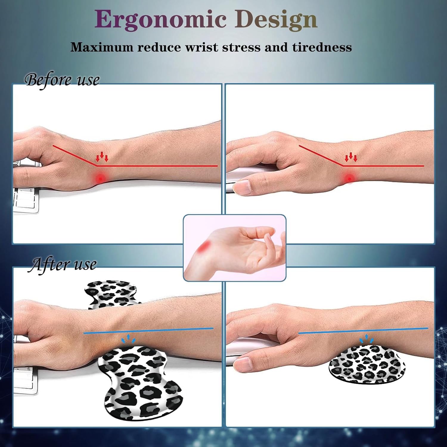 4 in 1 Desk Mat Set,Mouse Pad with Keyboard Wrist Rest,Wave-Shaped Design,Non-Slip Rubber Base,Waterproof,for Home,Office,Gaming,Starry Night 66 71ddy9D59+L. AC SL1500 - northernschoolofshiatsu.co.uk