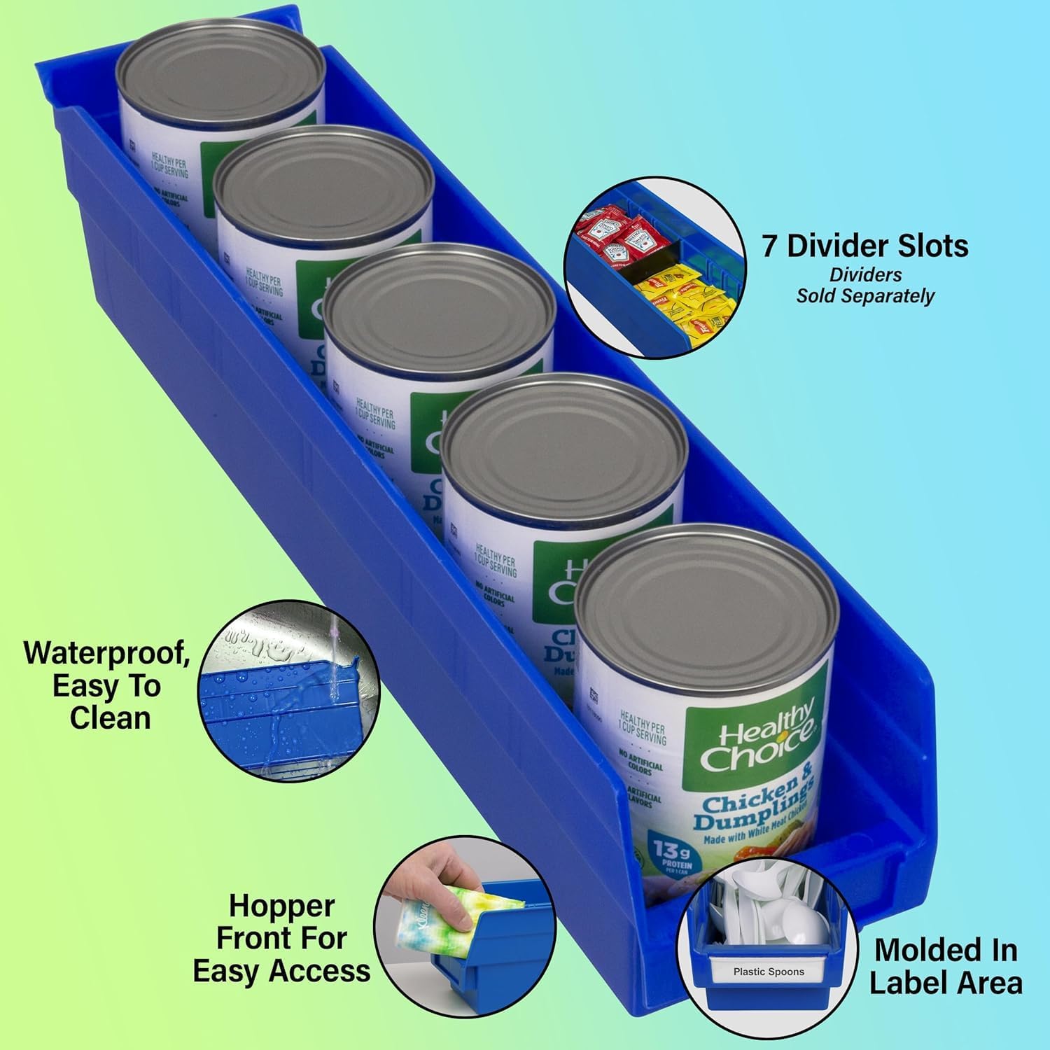 Akro-Mils 30128 Plastic Shelf Bins, Heavy Duty Storage Bins for Garage, Closet, and Drawer Organization, 18-Inch x 4-Inch x 4-Inch, Blue, 12-Pack 3 71dy7abGnuL. AC SL1500 - northernschoolofshiatsu.co.uk