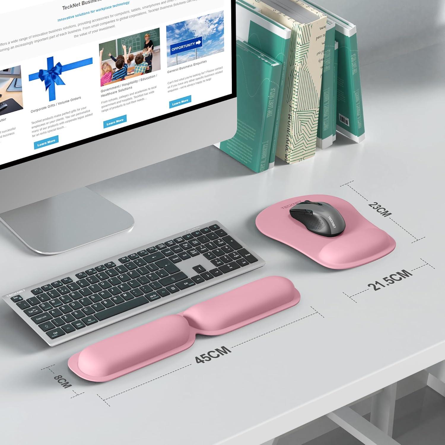 TECKNET Ergonomic Keyboard Wrist Rest and Mouse Pad, Foldable Memory Foam Wrist Rest for Computer Keyboard, Durable Mousepad for Computer Laptop Mac, Lightweight for Easy Typing and Pain Relief, Pink 7 71e3 nbsEiL. AC SL1500 - northernschoolofshiatsu.co.uk