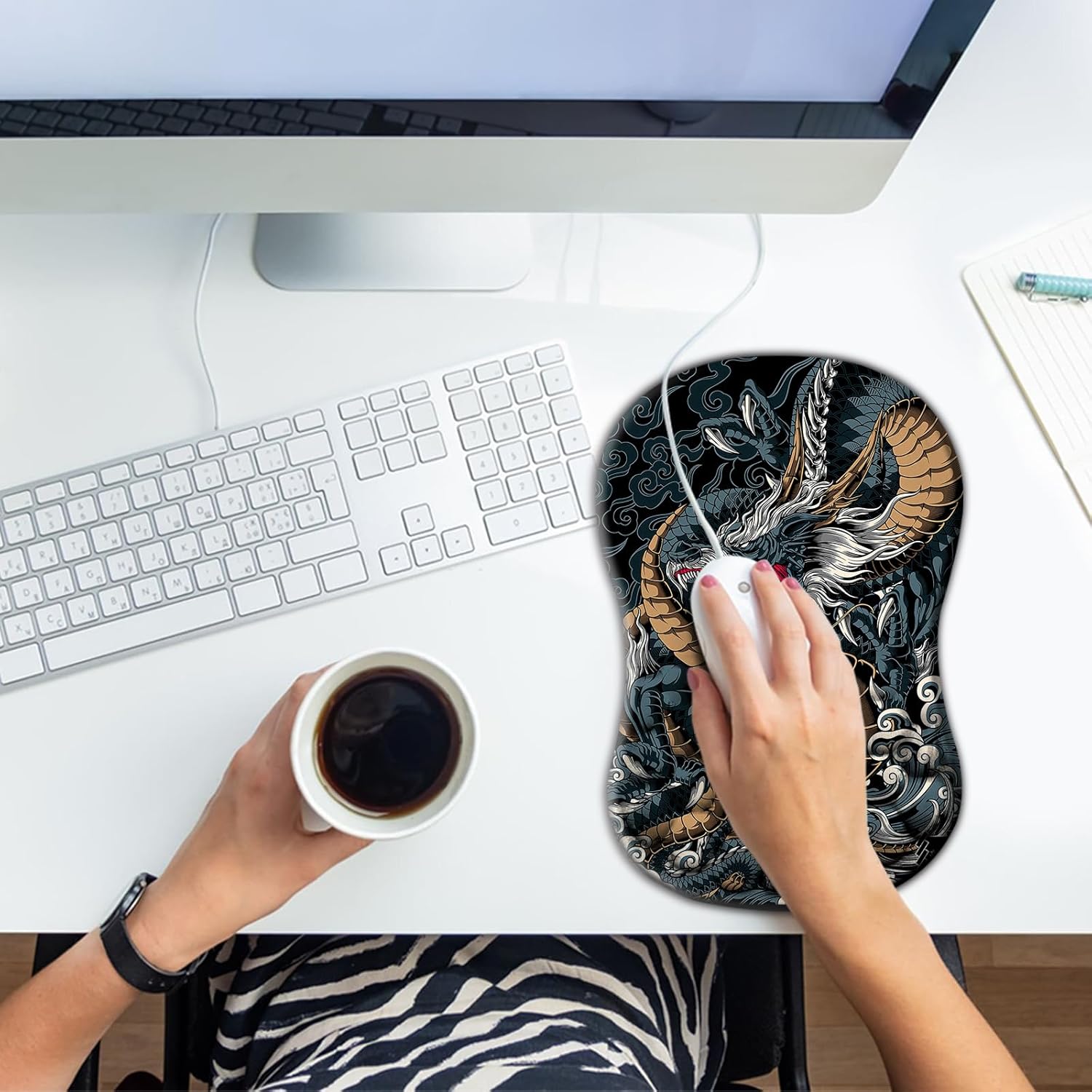 Dragon Mouse Pad with Wrist Rest, Black Ergonomic Mouse Pad Wrist Support, Non-Slip Soft with Massage Design Computer Keboard Pc Mousepad for Office and Gaming(Wrist04) 7 71eJMKCgqjL. AC SL1500 - northernschoolofshiatsu.co.uk