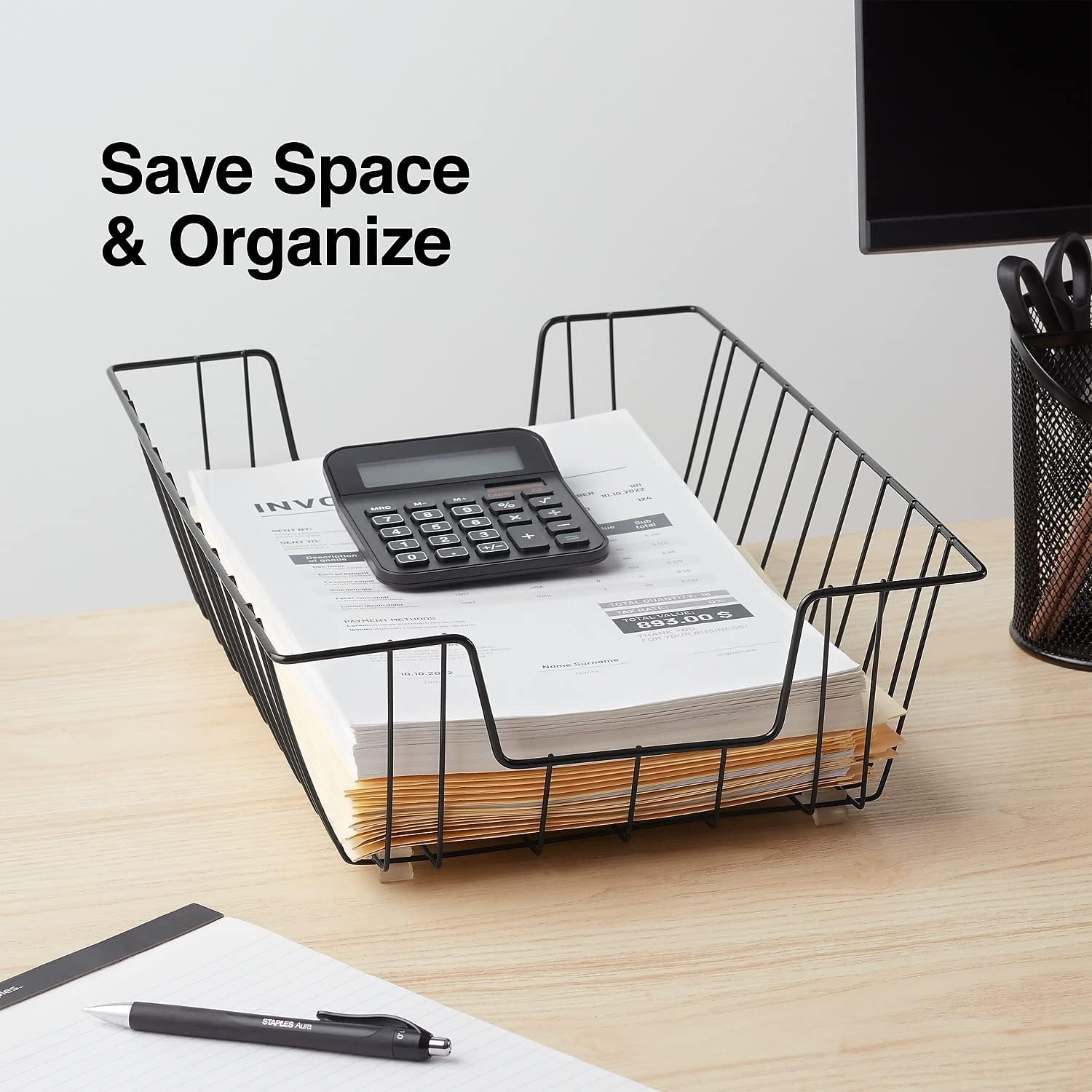Staples Front Loading Letter Tray, Black Steel (10484-CC) 3 71eZ3K+lu L. AC SL1500 - northernschoolofshiatsu.co.uk