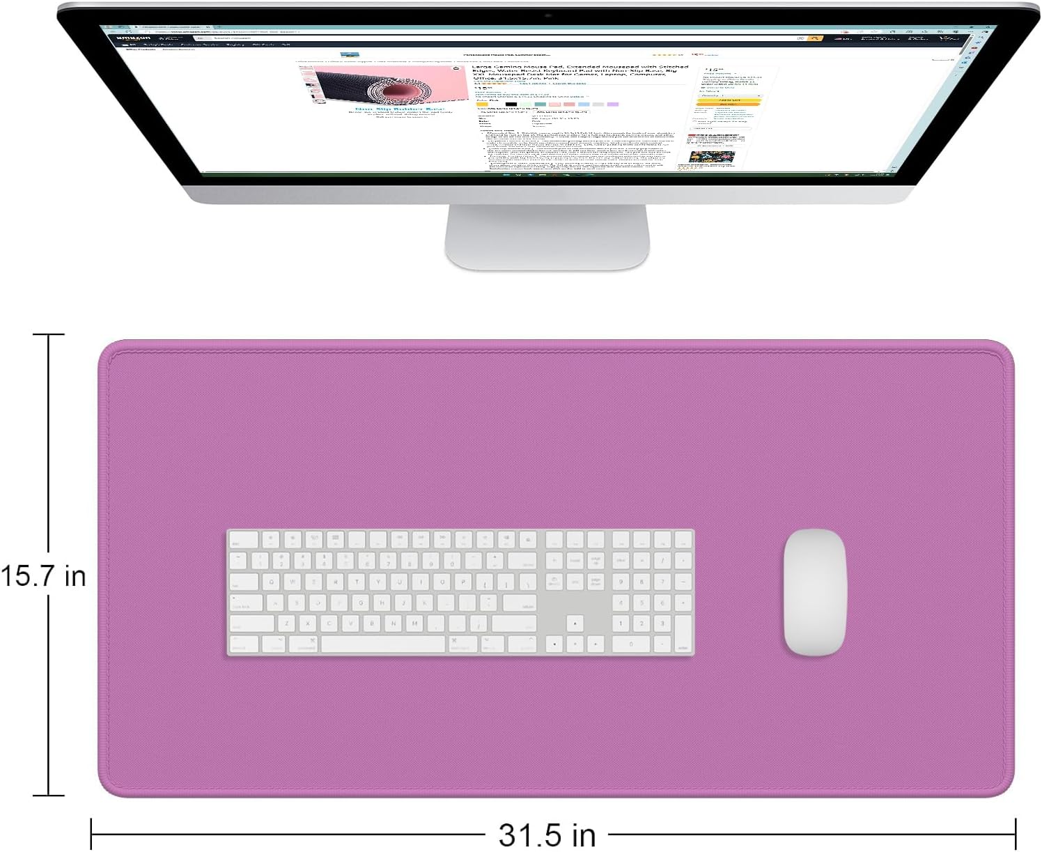 Dapesuom Large Mouse Pad, Extended Gaming Mouse Mat with Stitched Edges, Full Size Desk Mats with Non-Slip Base, Computer Big Desktop Keyboard Pad for Gamer, Laptop, Office, 23.6 x 11.8 in, Pink 142 71ecmCqVSmL. AC SL1500 - northernschoolofshiatsu.co.uk