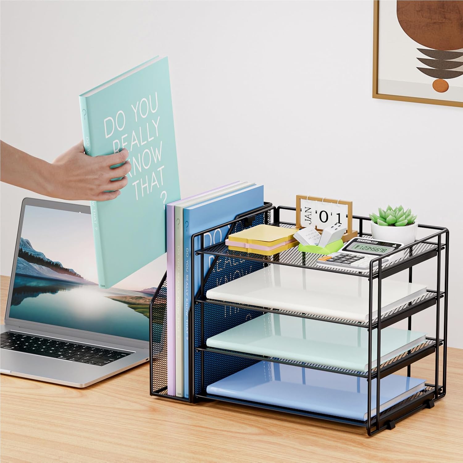 Marbrasse Desk Organizer and Accessories,4-Tier Paper Letter Tray Organizer with File Holder,Desk Accessories & Workspace Desktop Organizers for School Home Office Supplies (Black) 5 71egp5+r8NL. AC SL1500 - northernschoolofshiatsu.co.uk