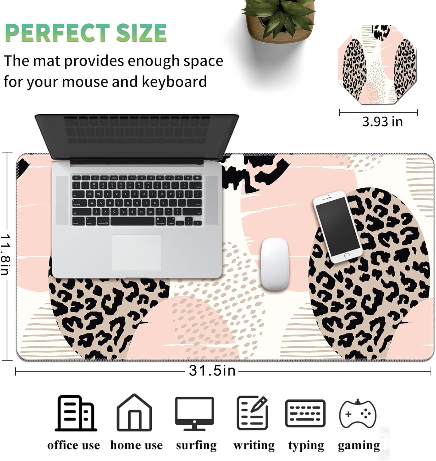 Mouse Pad,Desk Mat,Computer Mouse Pad and Cute Coasters,31.5"x11.8" with Non-Slip Rubber Base Mouse Pad,for Mouse Pads for Laptop,Gaming Office Home,Washable Mousepad,Black Blooming Flowers Floral 79 71f+Xiv4Q8L. AC SL1500 - northernschoolofshiatsu.co.uk