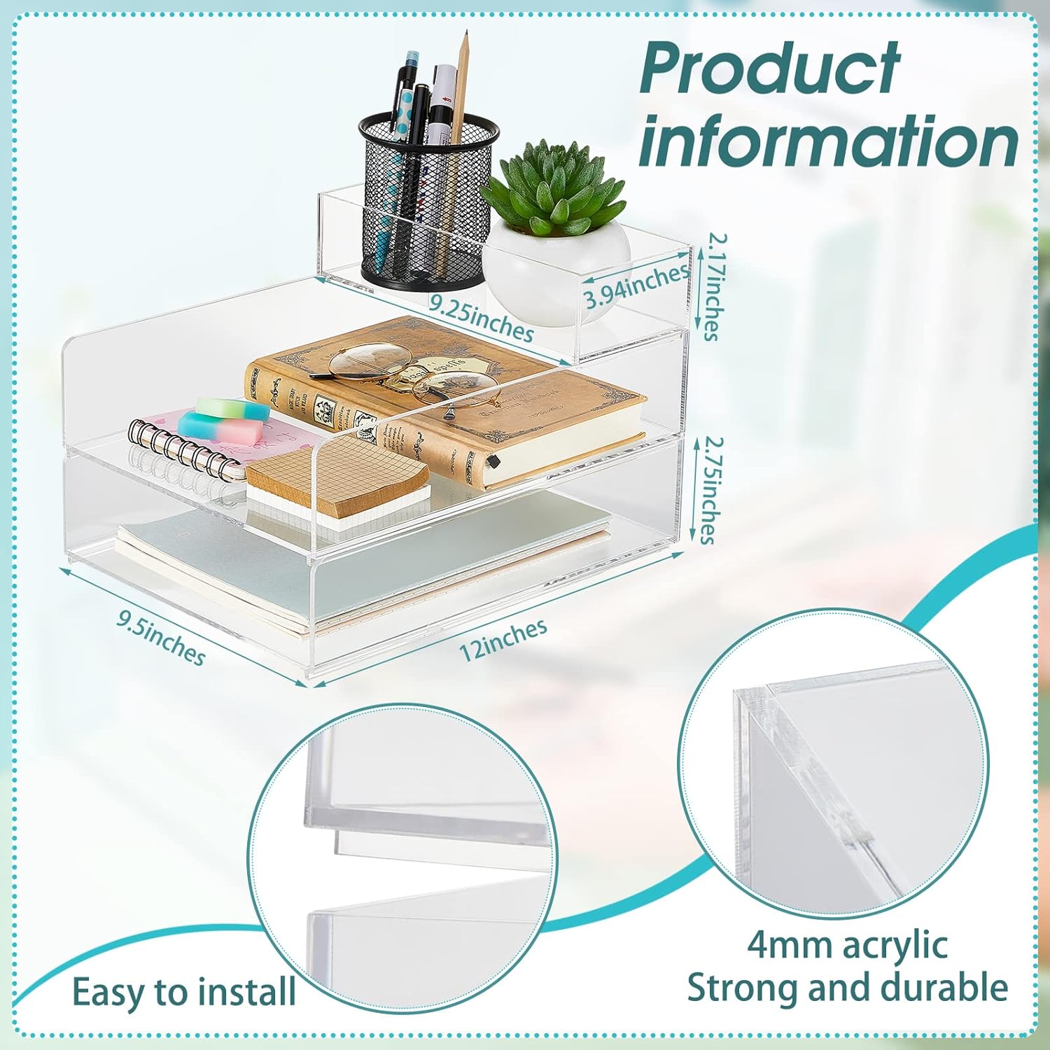 Yulejo Stackable Acrylic Paper Tray Clear Acrylic Desk Organizer Letter Size Paper File Tray for Office Document Workspace Desktop(3 Tier) 2 71fmTKjR+wL. AC SL1500 - northernschoolofshiatsu.co.uk