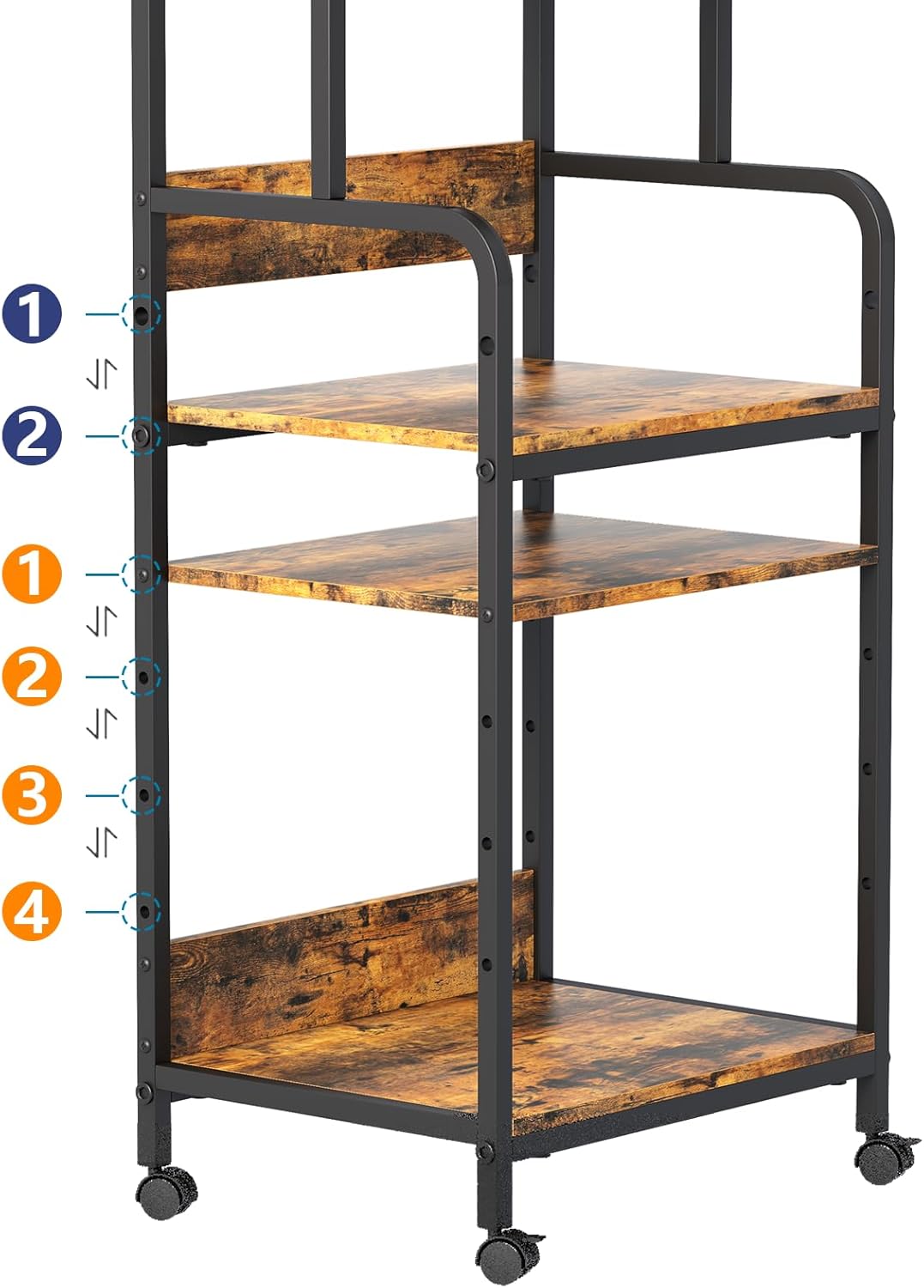 4 Tier Printer Stand with Storage Shelf, Large Tall Printer Cart with Wheels, Mobile Printer Table for Home Office, Adjustable Stands for Printer Heat Press Scanner Fax (Black), High 14 71frBb3Vc7L. AC SL1500 - northernschoolofshiatsu.co.uk