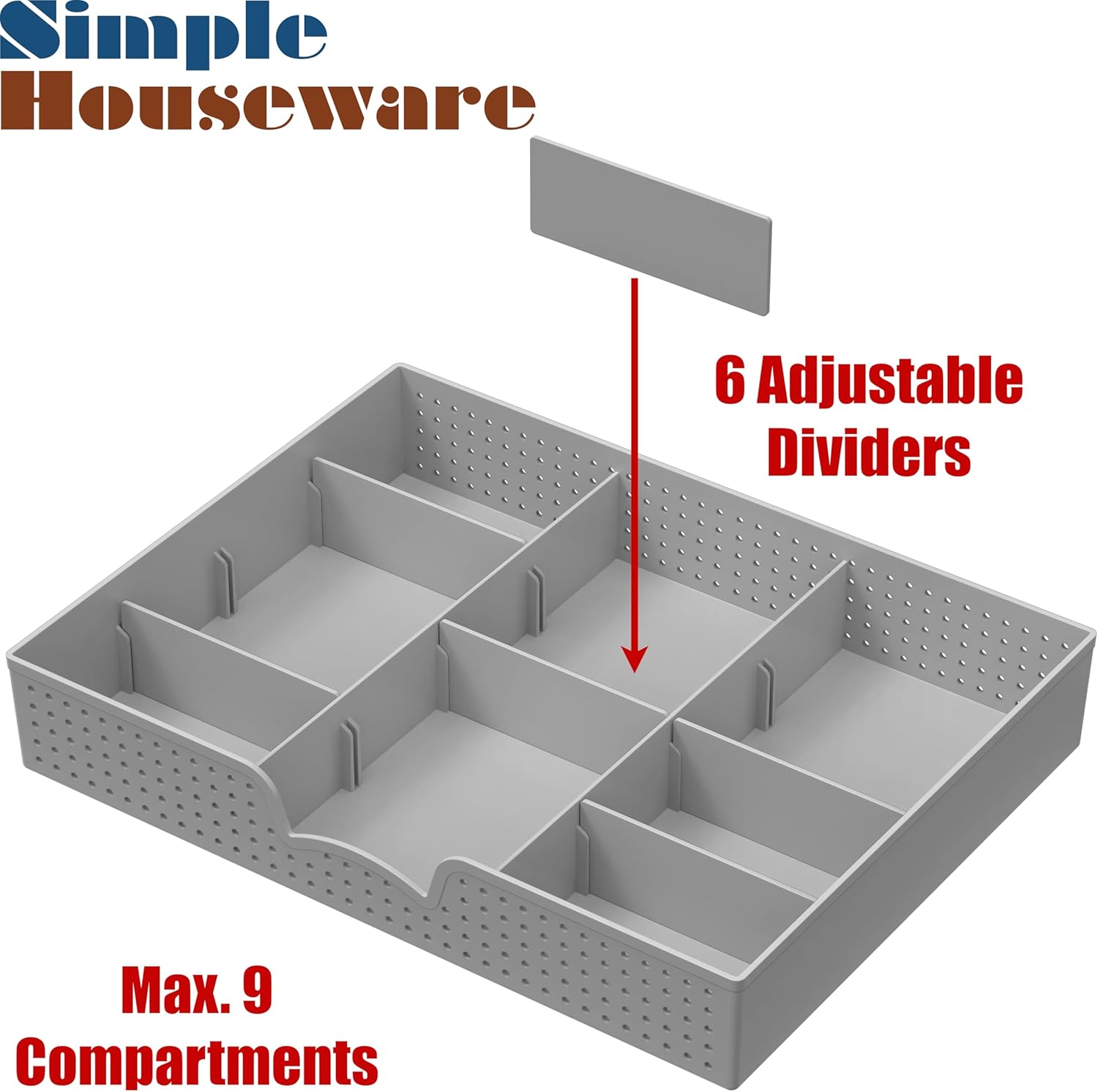 Simple Houseware Drawer Organizer Tray with 9 Adjustable Compartments, Black 10 71g6i63KKeL. AC SL1500 - northernschoolofshiatsu.co.uk