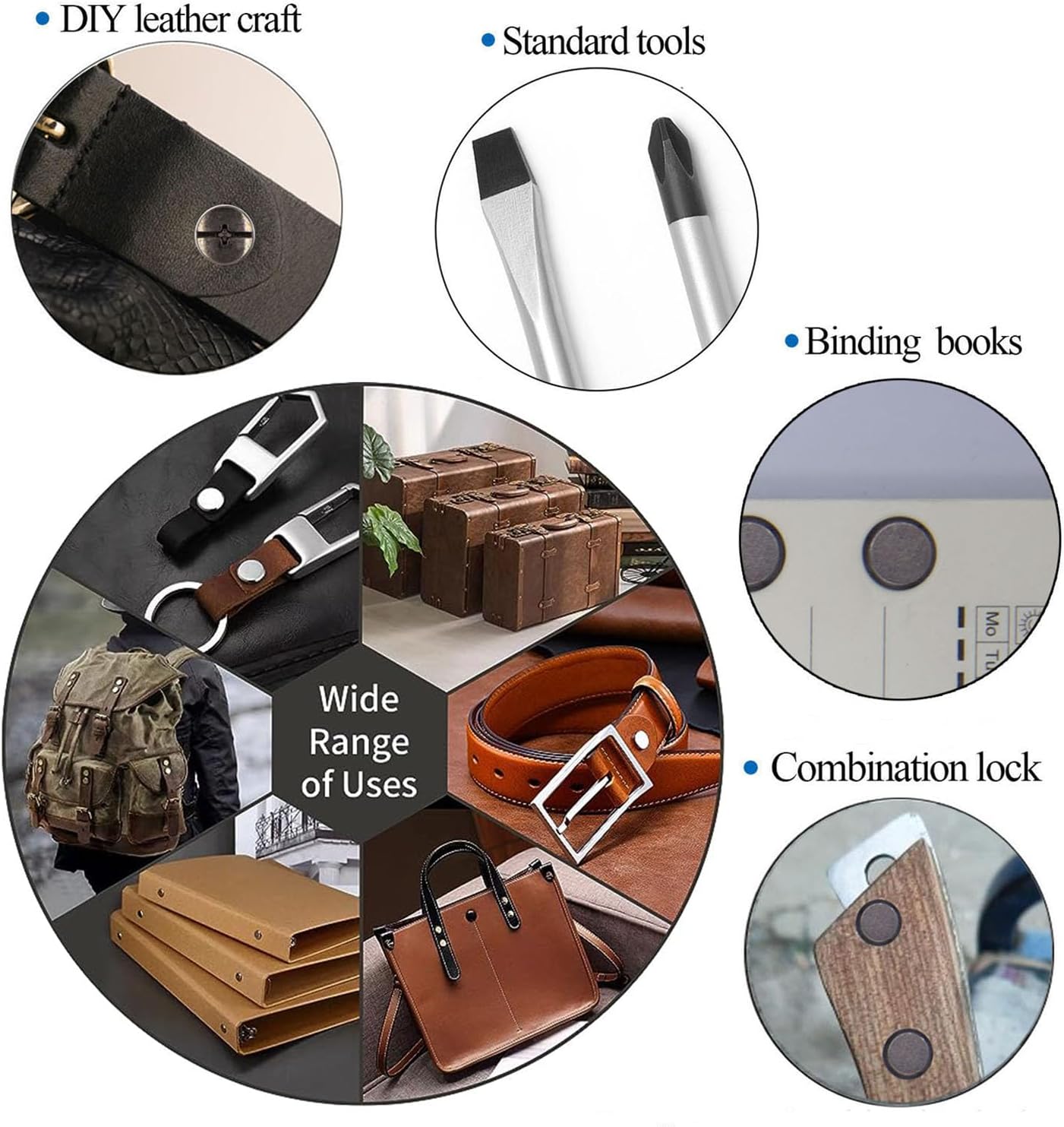 100 Pcs (50 Pair) Gun Black Phillips Chicago Binding Screws Assorted Kits,6 Sizes of Flat Head Rivet Hollow Binding Screws Posts, for Leather Saddles Purses Belt Repair(M5x5/10/15/25/35/45) 135 71gJQiNQ+QL. AC SL1500 - northernschoolofshiatsu.co.uk