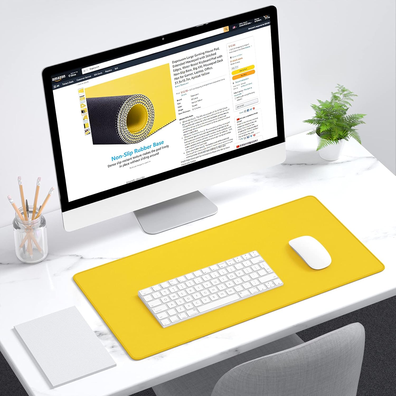 Dapesuom Large Mouse Pad, Extended Gaming Mouse Mat with Stitched Edges, Full Size Desk Mats with Non-Slip Base, Computer Big Desktop Keyboard Pad for Gamer, Laptop, Office, 23.6 x 11.8 in, Pink 134 71gLmZVgOPL. AC SL1500 - northernschoolofshiatsu.co.uk