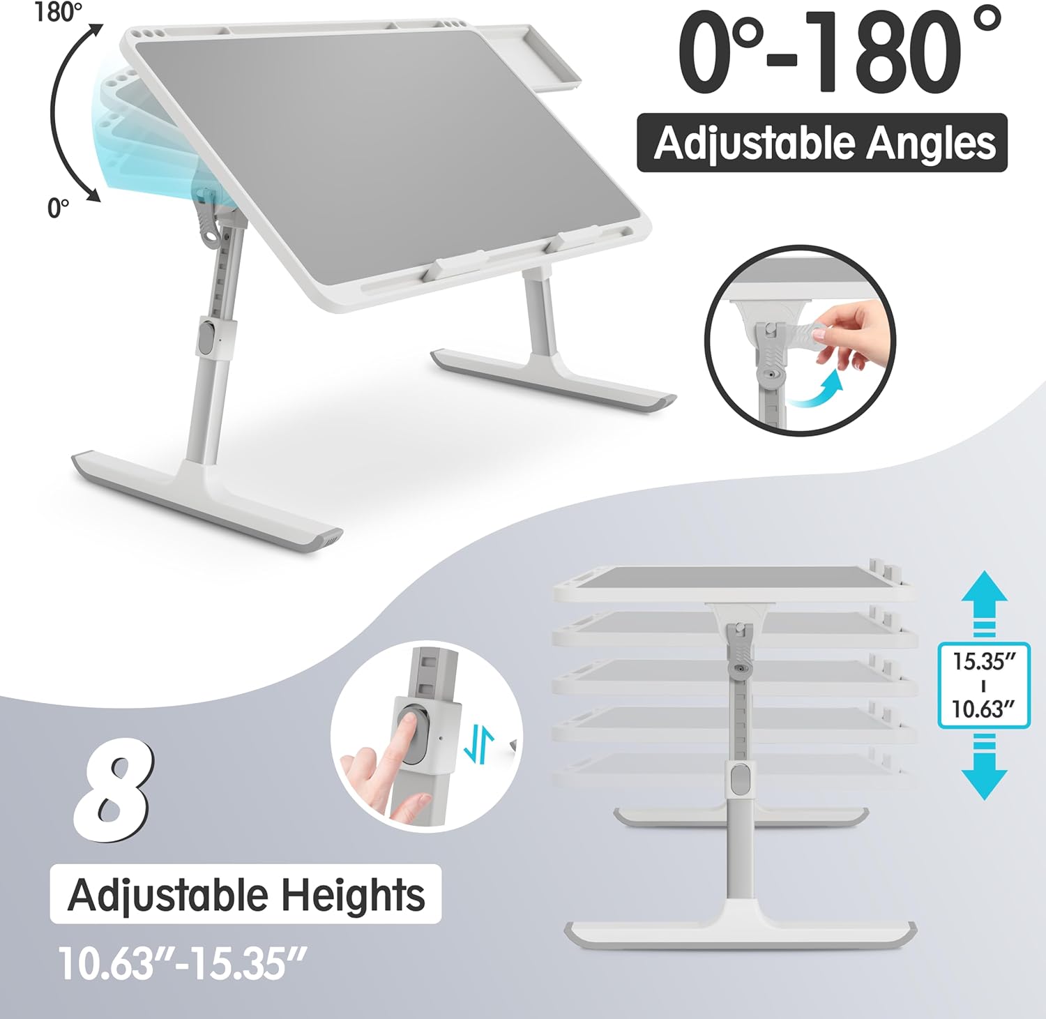 Monomi Laptop Desk for Bed, Height & Angle Adjustable Laptop Stand for Bed,X-Large Folding Portable Lap Desks Trays with Storage Drawers, Lap Table for Eating, Working, Writing and Drawing 4 71ggdIjVIrL. AC SL1500 - northernschoolofshiatsu.co.uk