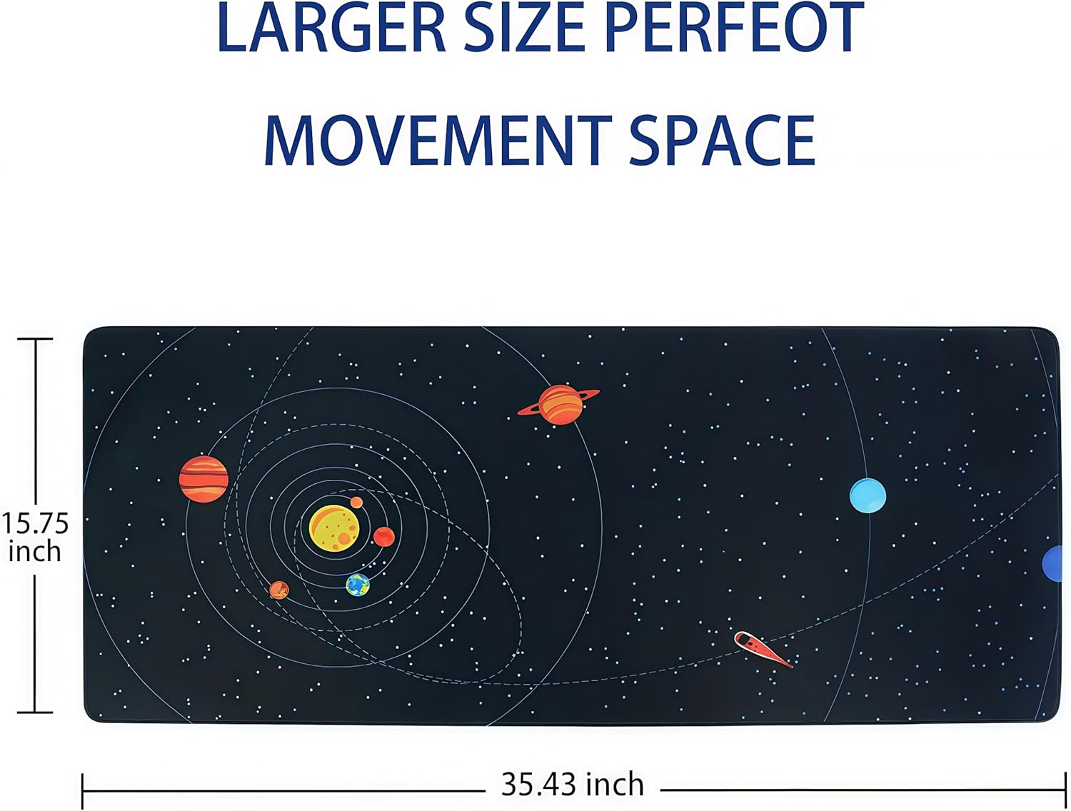Large Gaming Mouse Pad for Desk Cover,35.43 X 15.75 Inches Large Black Computer Desk Pad Mat for Keyboard and Mouse,3mm Thick Non-Slip Base Planet Space Mousepad for Desk Accessories 3 71gnfe90o1L. AC SL1500 - northernschoolofshiatsu.co.uk