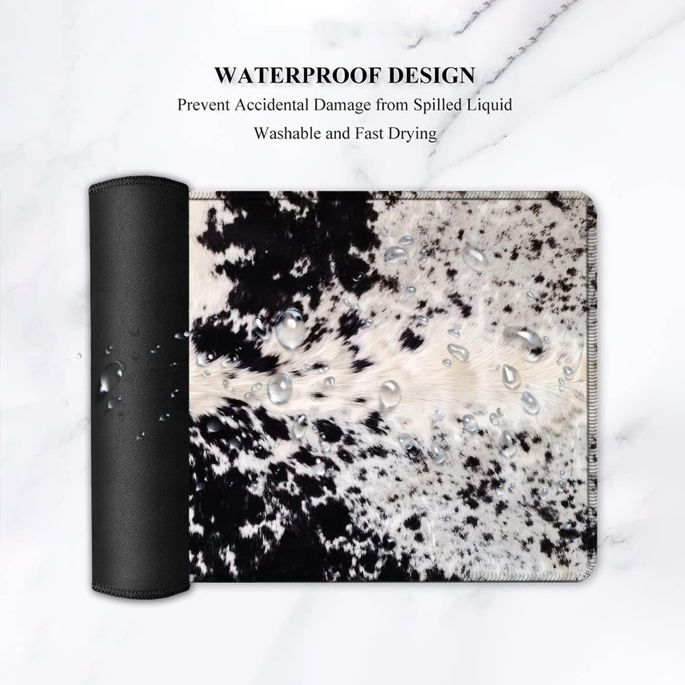 Gaming Mouse Pad and Keyboard Wrist Rest, Large Extended Mouse Pad 31.5X 11.8,Ergonomic Memory Foam Wrist Rest Support+Desk Mat Protector,for Office/Home Writing Pad, Black & White Cow Hair Mousepad 5 71gsKK5yJiL. AC SL1400 - northernschoolofshiatsu.co.uk