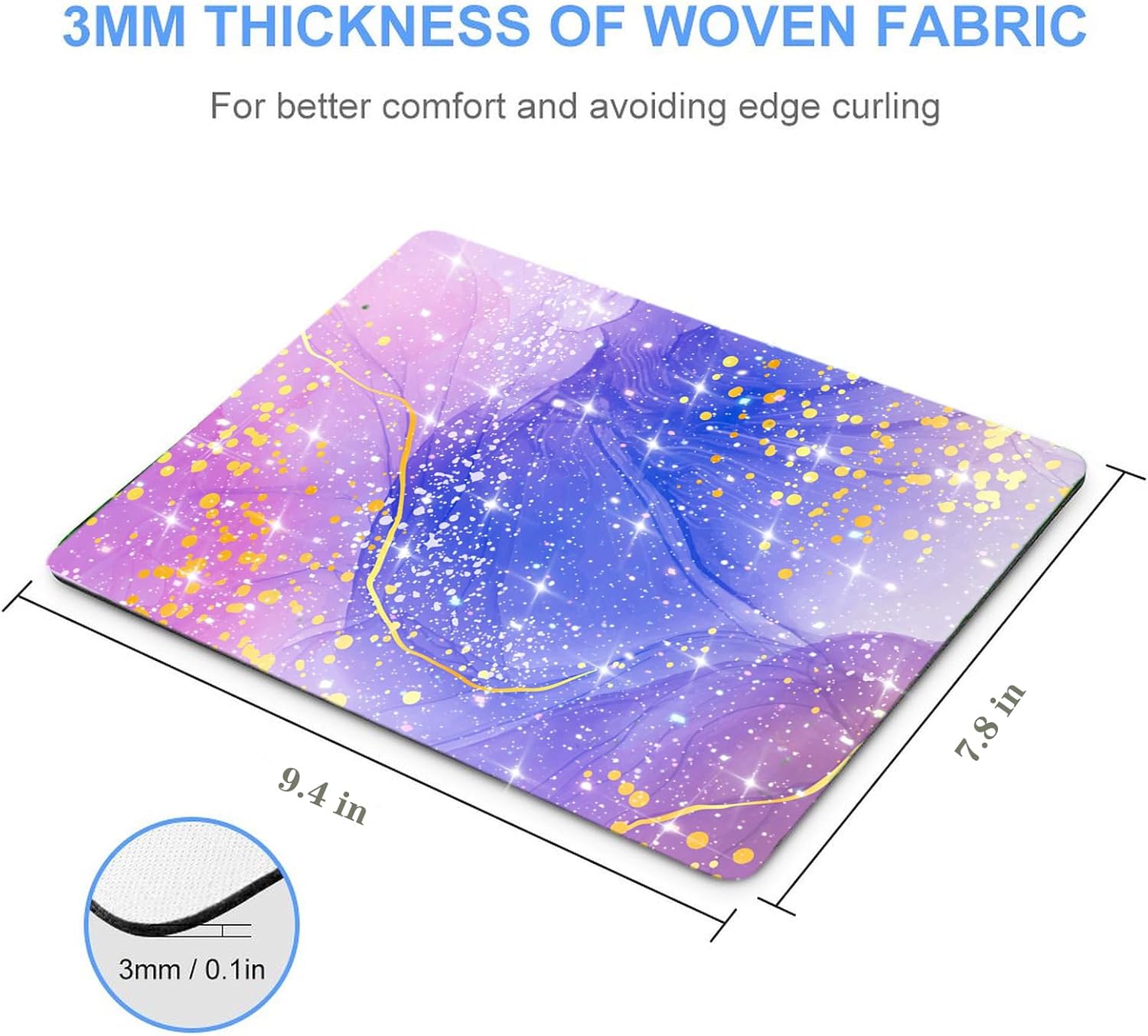 Mouse Pad Diamond Silver Glitter Sparkle Mousepad Bling Desk Accessories Gaming Bling Rubber Pads for Laptop, One Size 69 71gu0tyN8IL. AC SL1500 - northernschoolofshiatsu.co.uk
