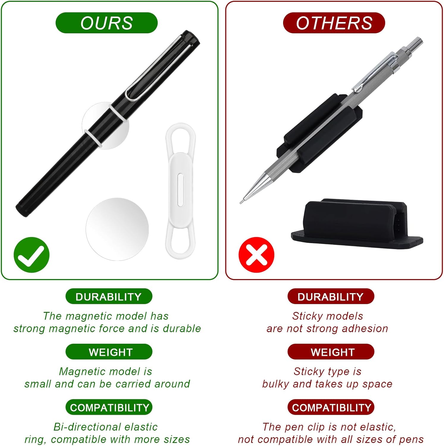 Jeffdad Magnetic Pen Pencil Holder, 4 Pcs Silicone Adjustable Pen Holder for Desk for Desk, Refrigerator, Whiteboards, Office Desk Accessories Pen Holder(Multicolor), 569778_3_DWxwy9Q9m 6 71gyA FTX5L. AC SL1500 - northernschoolofshiatsu.co.uk