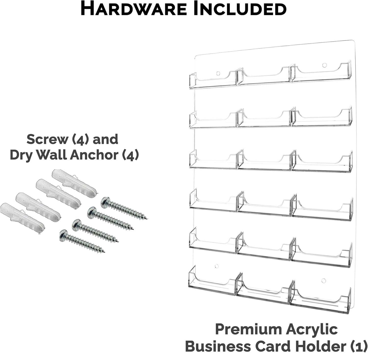 Marketing Holders Wall Business Card Holder with Hanging Hardware for 3.5" x 2" Contact Cards Trade Show Expos Real Estate Retail Stores 48 Pocket Clear Acrylic 10 71hPPsP1cQL. AC SL1500 - northernschoolofshiatsu.co.uk
