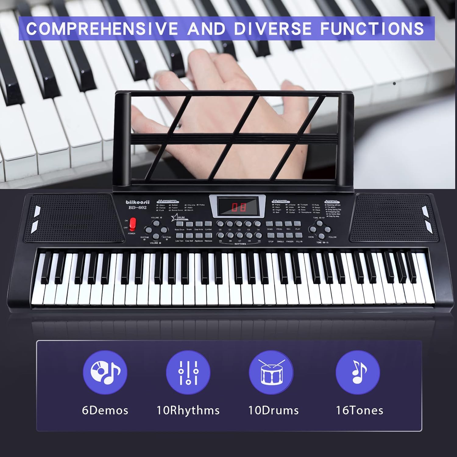 61 key piano keyboard for beginners with built-in dual speakers and microphone portable digital electric piano 2 71hlsqjy1ZL. AC SL1500 - northernschoolofshiatsu.co.uk