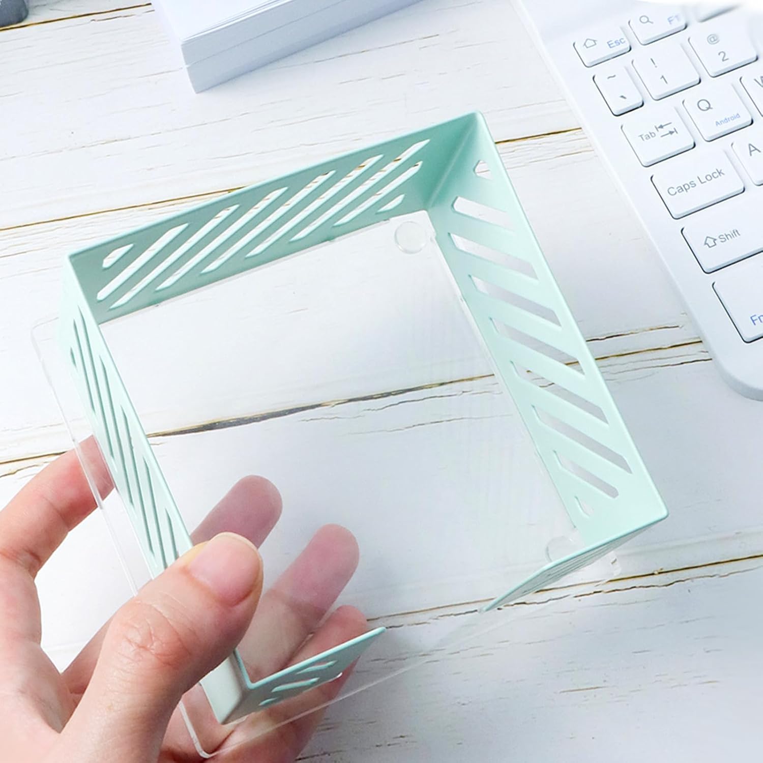 NatSumeBasics Sticky Note Holder Mint Green Metal Post a It Note Holder 3.5 x 3.5 Clear Acrylic Base Cube Dispenser for Desk Organizers Accessories Supplies (Mint Green) 3 71hnJwlS9VL. AC SL1500 - northernschoolofshiatsu.co.uk