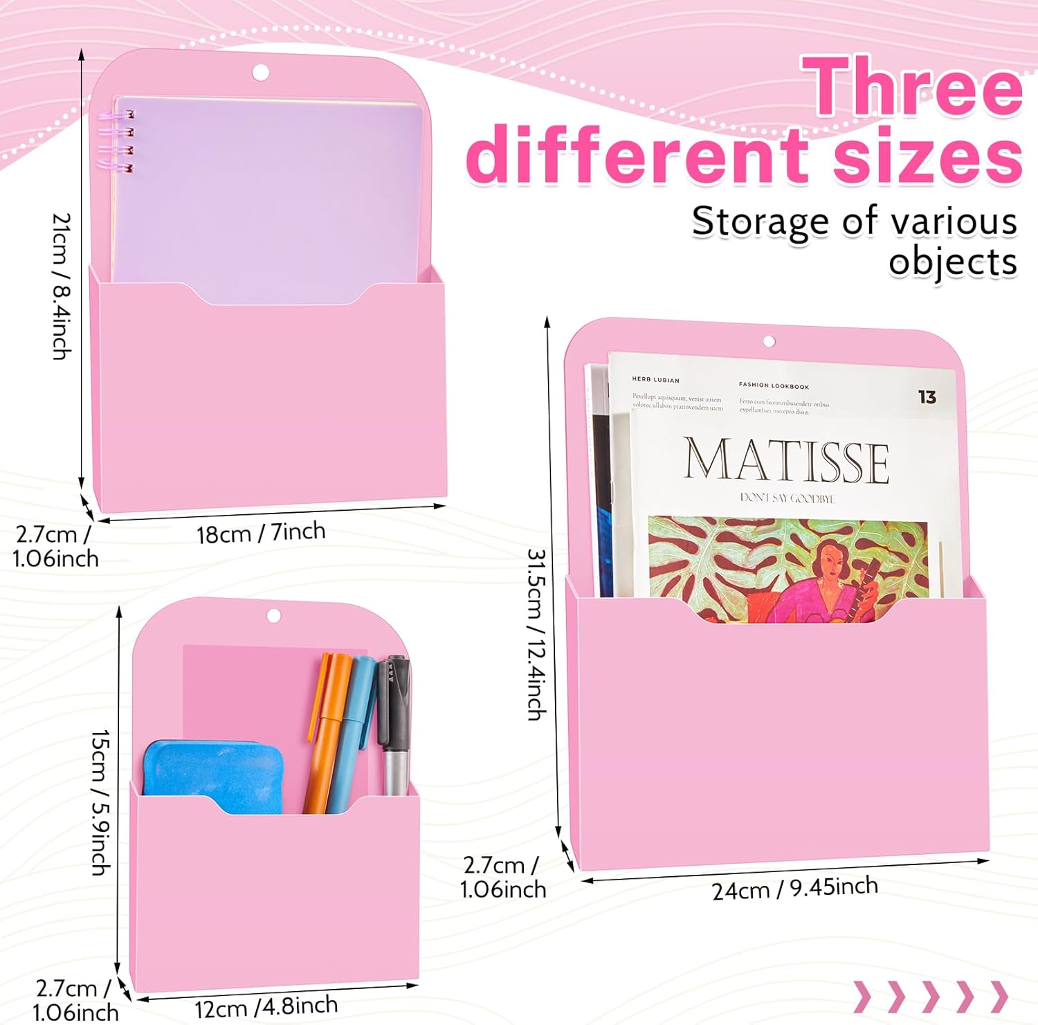 Fuutreo 6-Pack Magnetic File Organizer - Refrigerator & Office Supplies Holder (Pink, Mixed Size) 2 71iVtIOdcXL. AC SL1500 - northernschoolofshiatsu.co.uk