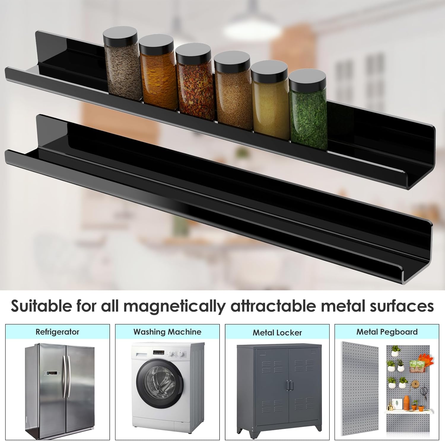 NiHome Clear Magnetic Acrylic Book Shelves 2-Pack, 24'' for Whiteboard, Classroom and Fridge Storage, Sleek Design for Large Picture Books and File Holders, Holds up to 8.5 lbs 14 71iX+LuEgQL. AC SL1500 - northernschoolofshiatsu.co.uk