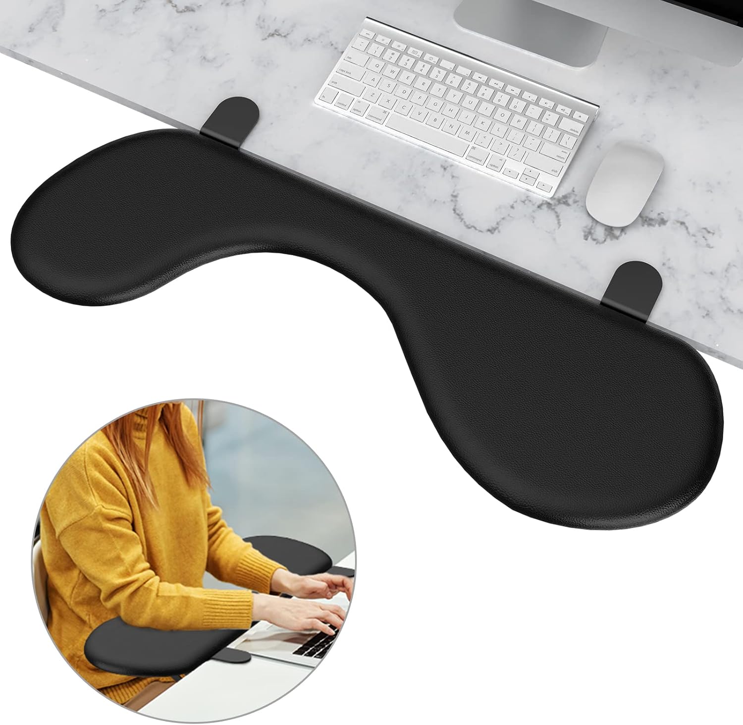 eulps Foldable Desk Extender Tray, Arm Rest for Desk, Ergonomic Forearm Leather Soft Armrest Support, Wrist & Elbow Pad for Home and Office, Easy Typing & Pain Relief 1 - northernschoolofshiatsu.co.uk