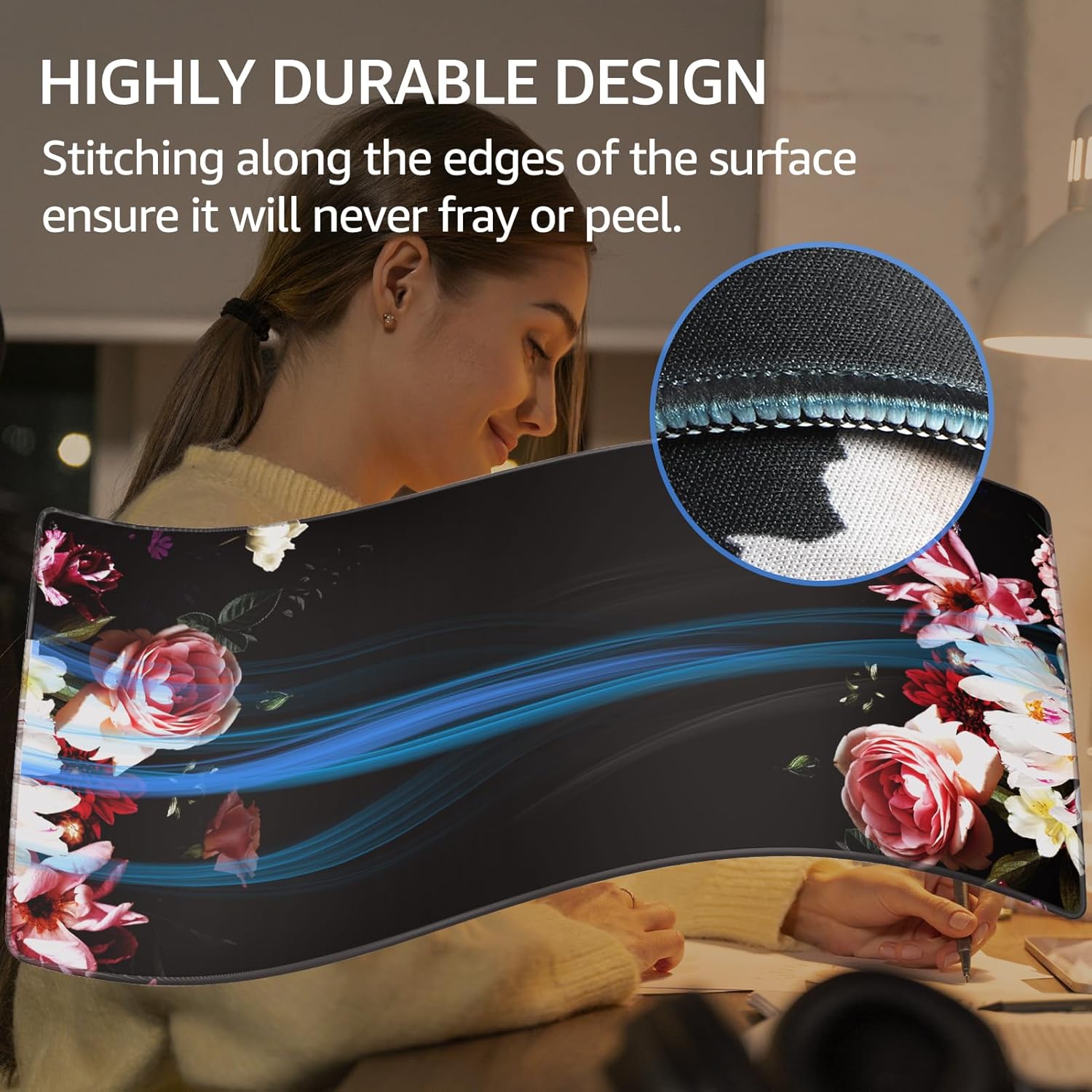KTRIO Large Gaming Mouse Pad with Superior Micro-Weave Cloth, Extended Desk Mousepad with Stitched Edges, Non-Slip Base, Water Resist Keyboard Pad for Gamer, Office & Home, 31.5 x 11.8 in, Black 79 71iiSNDNDvL. AC SL1500 - northernschoolofshiatsu.co.uk