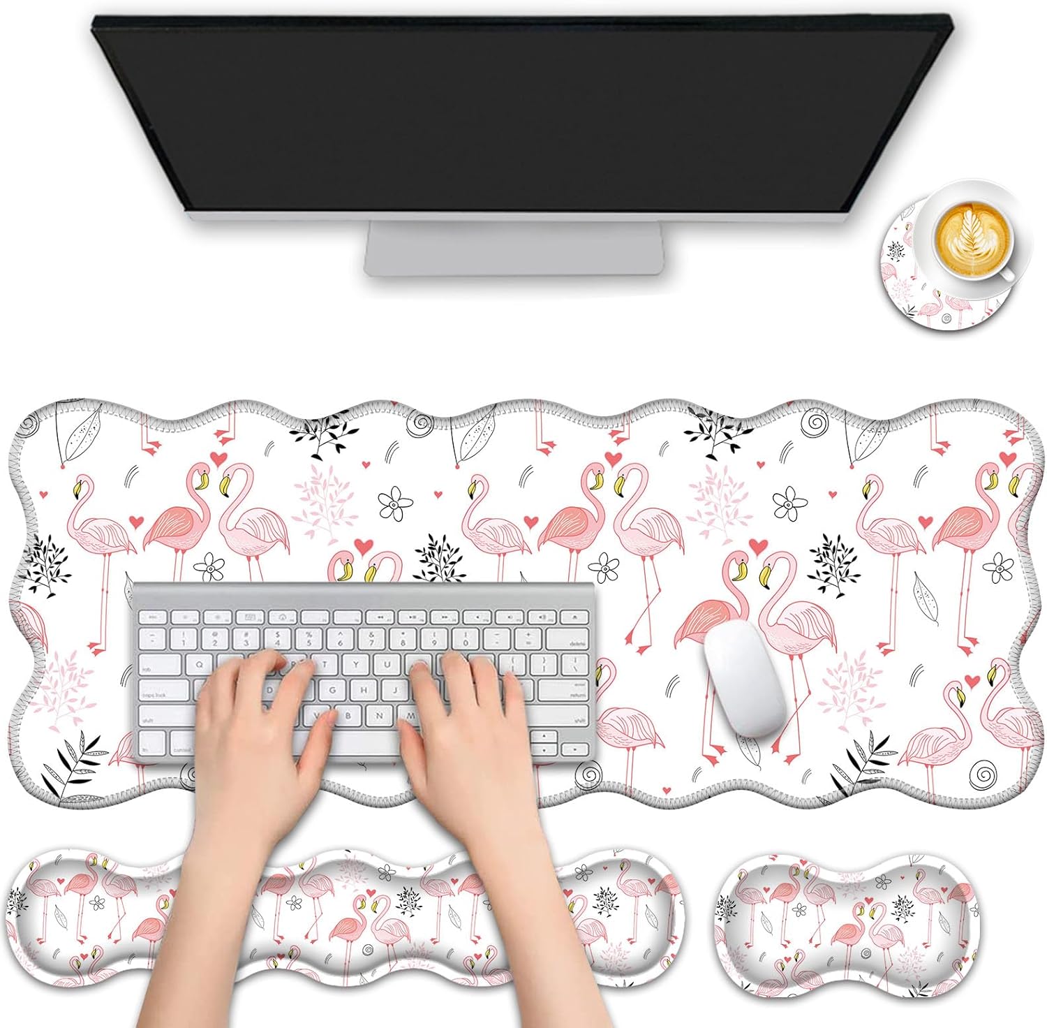 4 in 1 Desk Mat Set,Mouse Pad with Keyboard Wrist Rest,Wave-Shaped Design,Non-Slip Rubber Base,Waterproof,for Home,Office,Gaming,Starry Night 22 71ipdBtVLJL. AC SL1500 - northernschoolofshiatsu.co.uk