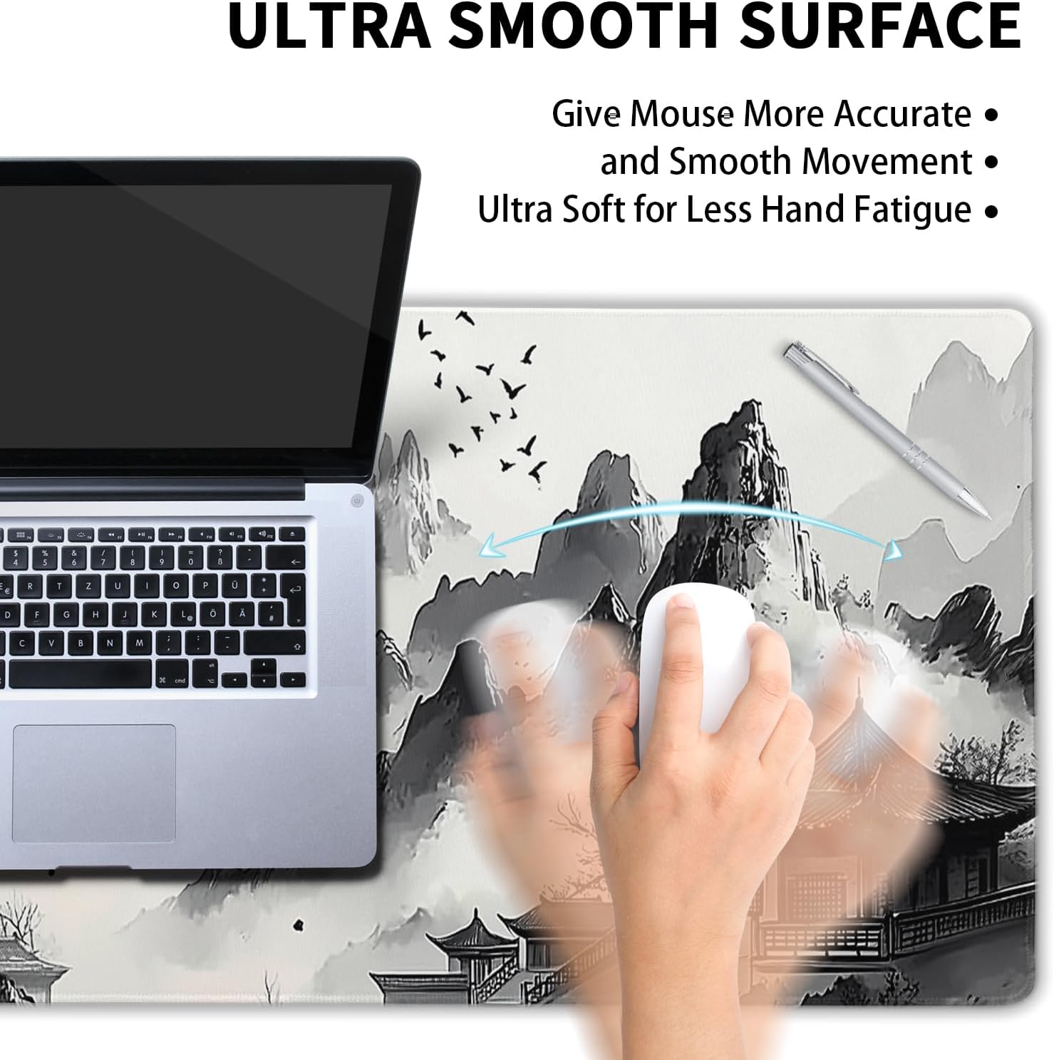 Large Floral Mouse Pad Extended Gaming Mousepad 31.5"x11.8" Vintage Aesthetic Black Desk Mat Flower Mouse Pad Plant Wildflower Mousepad XXL Laptop Computer Keyboard Mats for Desk Office 360 71jDGPHnX9L. AC SL1500 - northernschoolofshiatsu.co.uk