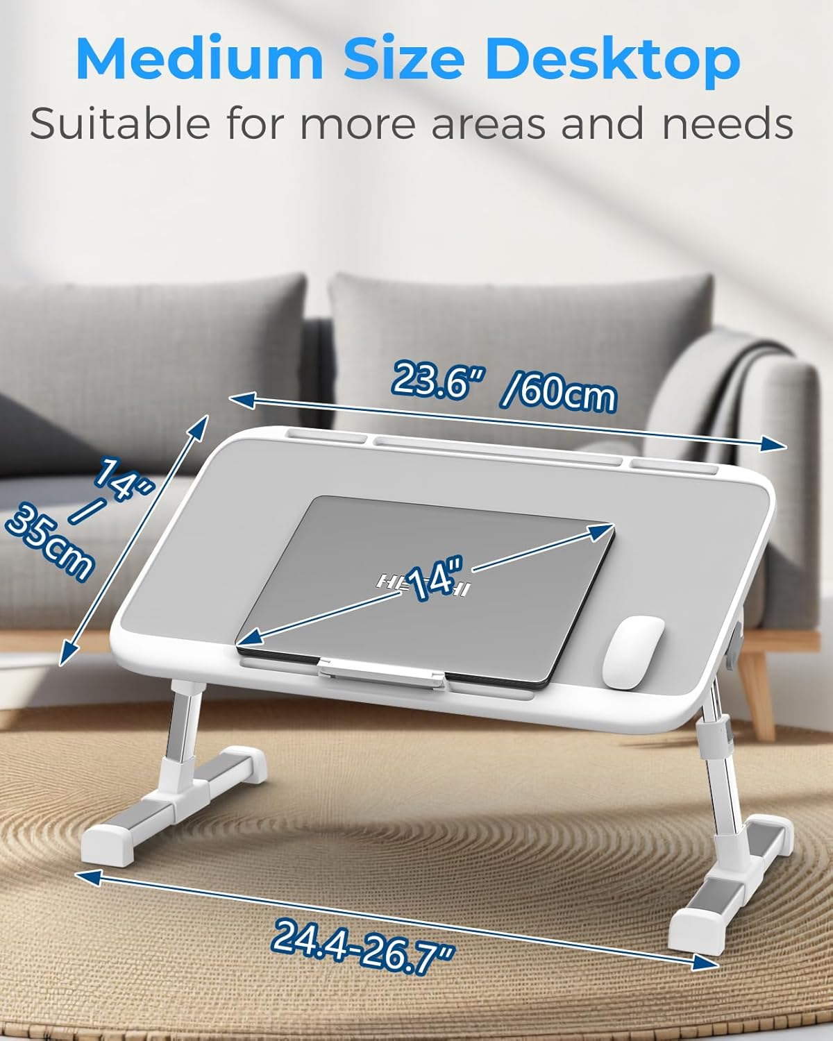 Laptop Bed Desk, Adjustable Laptop Lap Desk with Drawer, X-Large Foldable Bed Table Tray for Bed Couch Floor Desk Writing Working Reading Eating Painting (Marble, 23.6"×15.7") 6 71jMW4L8FzL. AC SL1500 - northernschoolofshiatsu.co.uk
