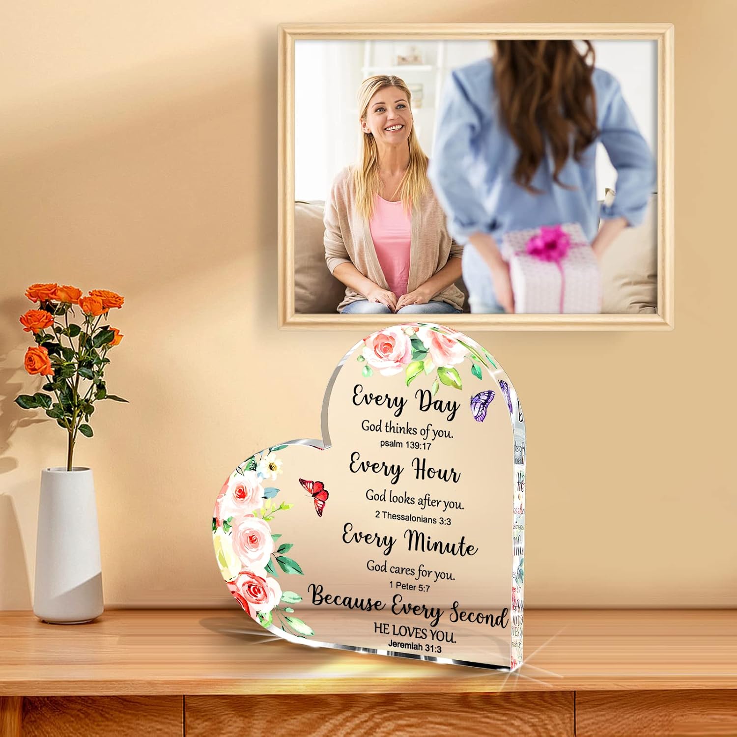 Petitian Christian Choice for Women Faith, Religious Spiritual Inspirational Bible Verse Choice for Women Friends, Clear Acrylic Heart Paperweight Keepsake Secret Sister Choice for Women Christian 5 71jOveZU6UL. AC SL1500 - northernschoolofshiatsu.co.uk