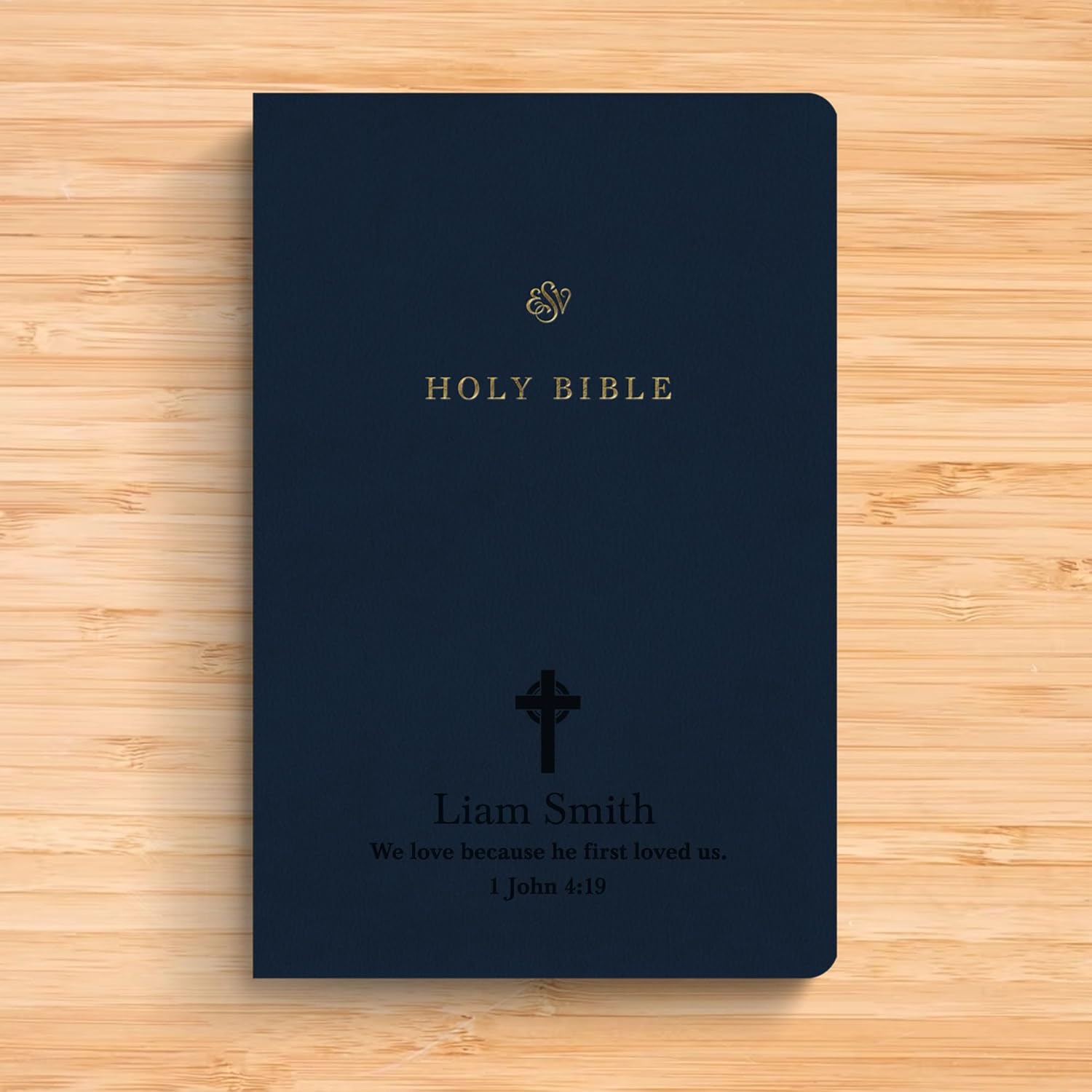 Personalized ESV Thinline Bible Faux Leather Medium Print Size with Royal Lion Design | Custom with Name, Date or Text | Gift for Christian & Religious Celebrations | Brown 6 - northernschoolofshiatsu.co.uk
