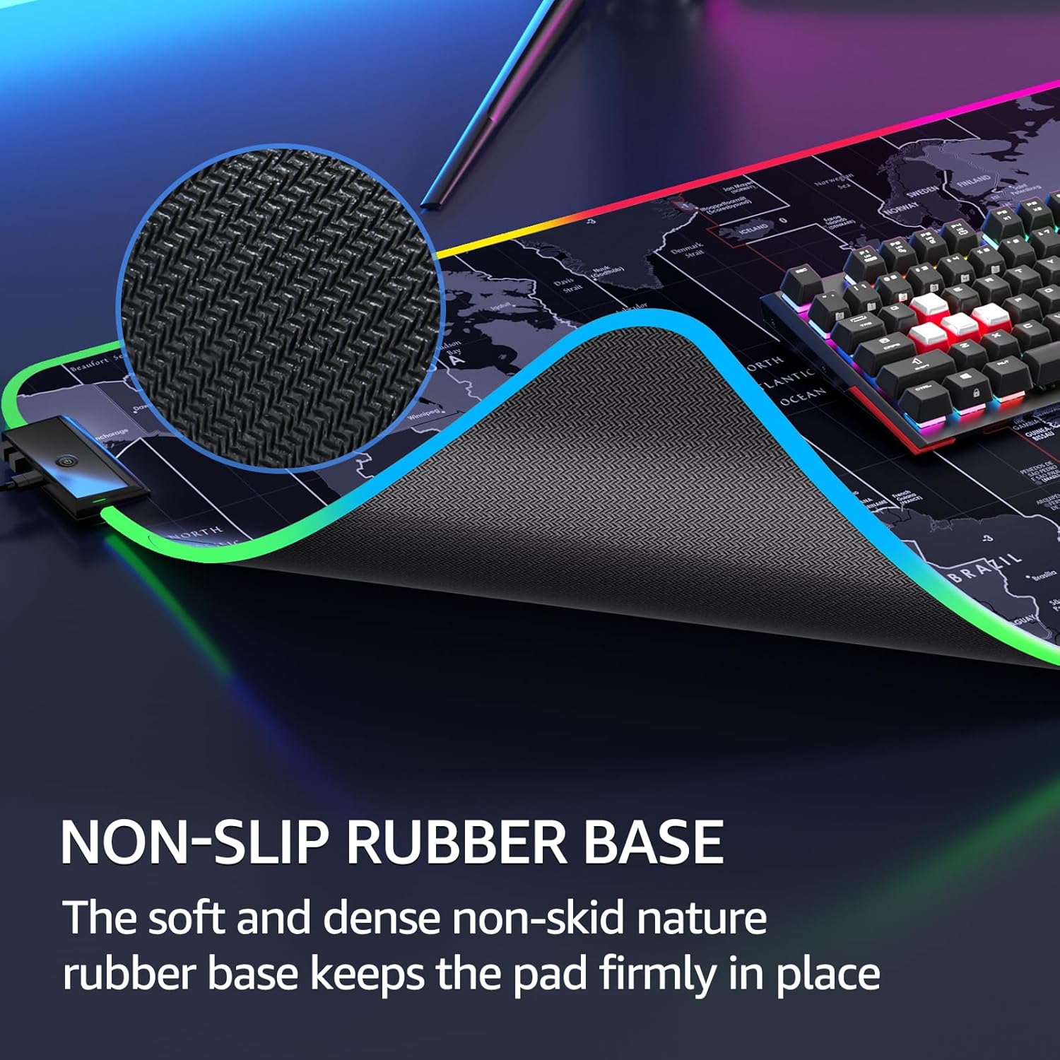 KTRIO Large Gaming Mouse Pad with Superior Micro-Weave Cloth, Extended Desk Mousepad with Stitched Edges, Non-Slip Base, Water Resist Keyboard Pad for Gamer, Office & Home, 31.5 x 11.8 in, Black 4 71jjt+YkNIL. AC SL1500 - northernschoolofshiatsu.co.uk