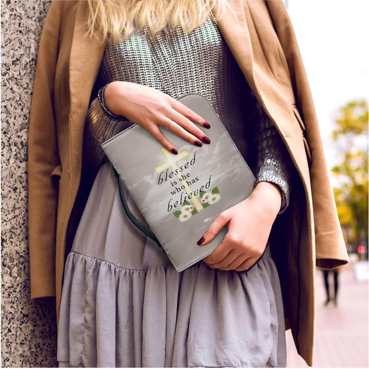 Kuiaobaty Leather Bible Cover with Handle Carrying Bible Case Church Bag Bible Protective Tote with Matched Leather Keychain for Adults Kids Youth God is Within Her She Will Not Fall 207 71jpwFTqSrL. AC SL1500 - northernschoolofshiatsu.co.uk