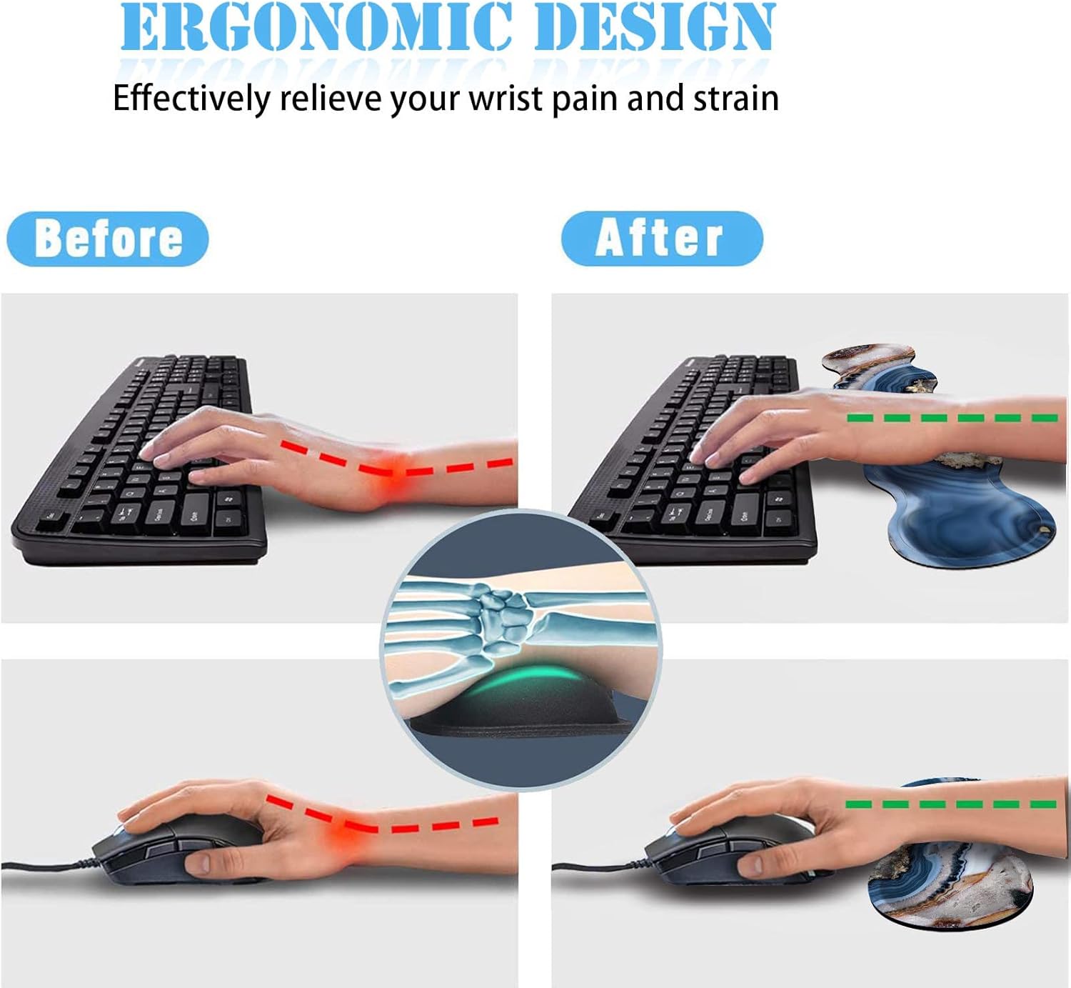 Keyboard Wrist Rest+Mouse Wrist Pad+Desk Pad Set,Memory Foam Ergonomic Easy Typing Pain Relief for Computer Laptop Office Home - Stay Positive Work Hard and Make It Happen 25 71jpywdWggL. AC SL1500 - northernschoolofshiatsu.co.uk