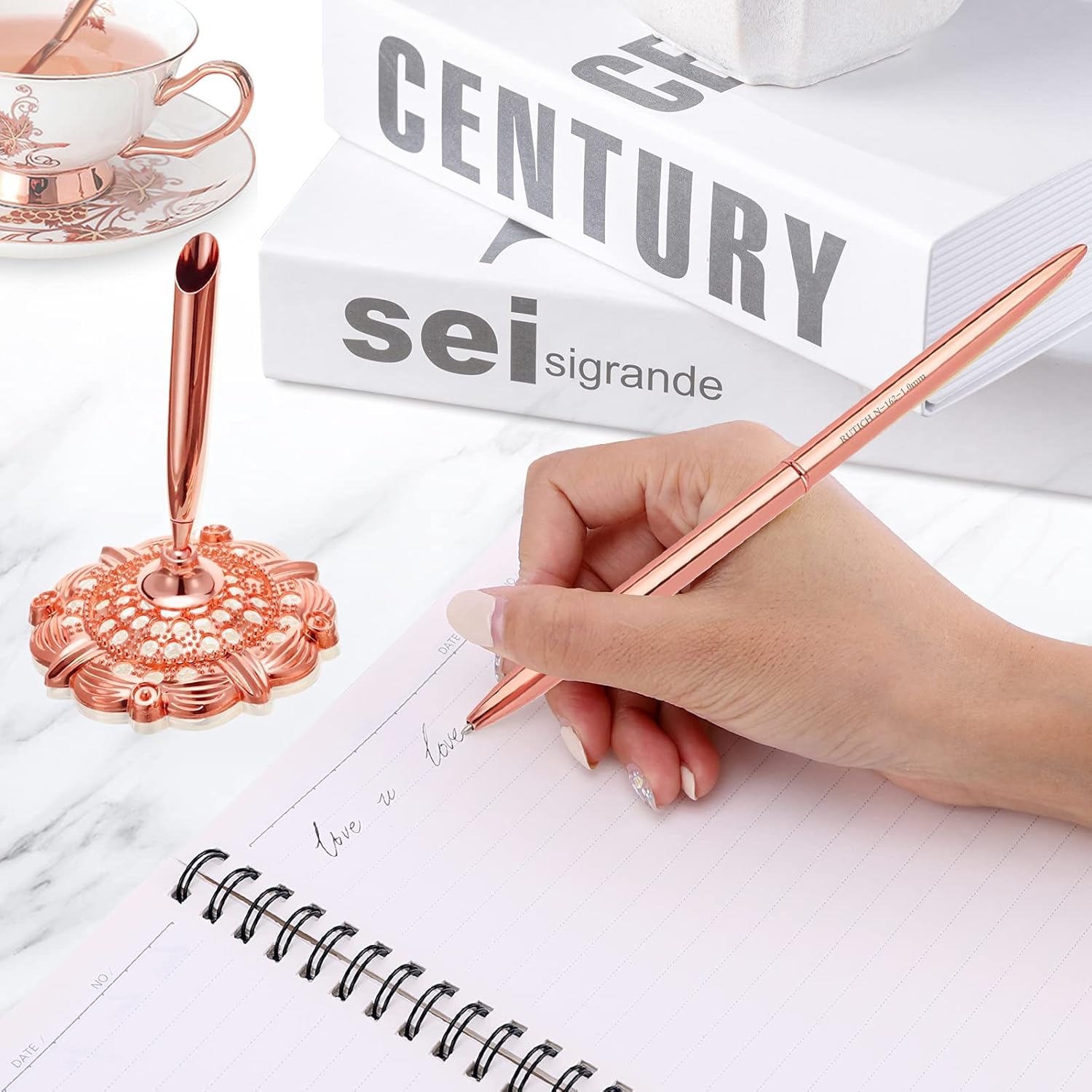 Hollow Round Pen Holder Signing Pen Set for Wedding Bridal Golden 41 71jr7YuoJZL. AC SL1500 - northernschoolofshiatsu.co.uk