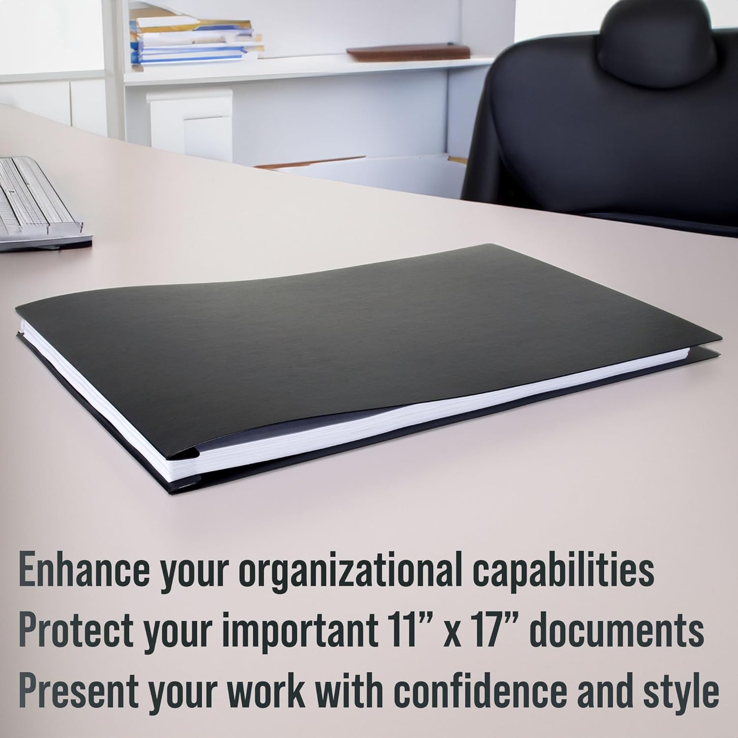 Premium 11x17 Pressboard Binder with High-Density Polyethylene - 3" Capacity, Crush Finish Exterior, Made in USA, Black - Pack of 6 3 71kBiBu W3L. AC SL1500 - northernschoolofshiatsu.co.uk