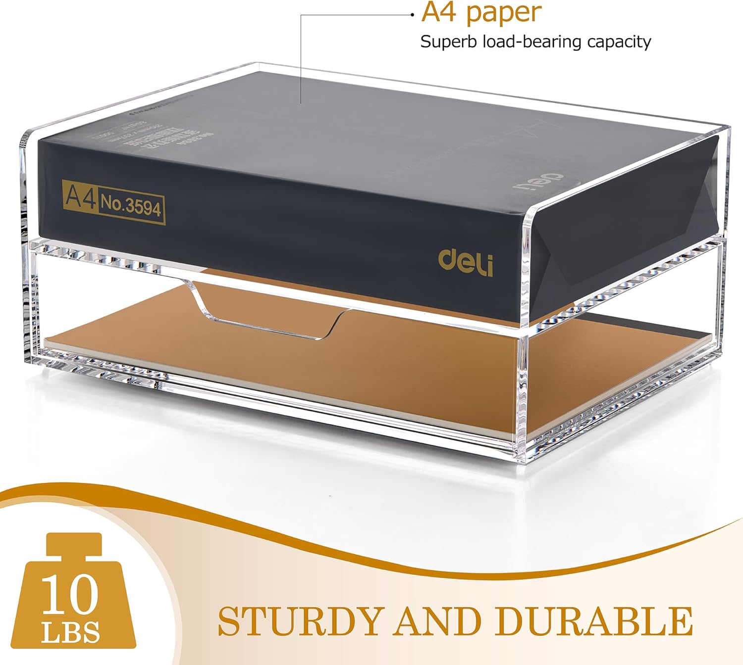 SANRUI Desk Organizer with Sliding Drawer Desk Organizers and Accessories for Office Organization and Storage, Acrylic File Organizer Drawer Stackable 2-Tier Paper Organizer,Clear 4 71kR5rQBRyL. AC SL1500 - northernschoolofshiatsu.co.uk
