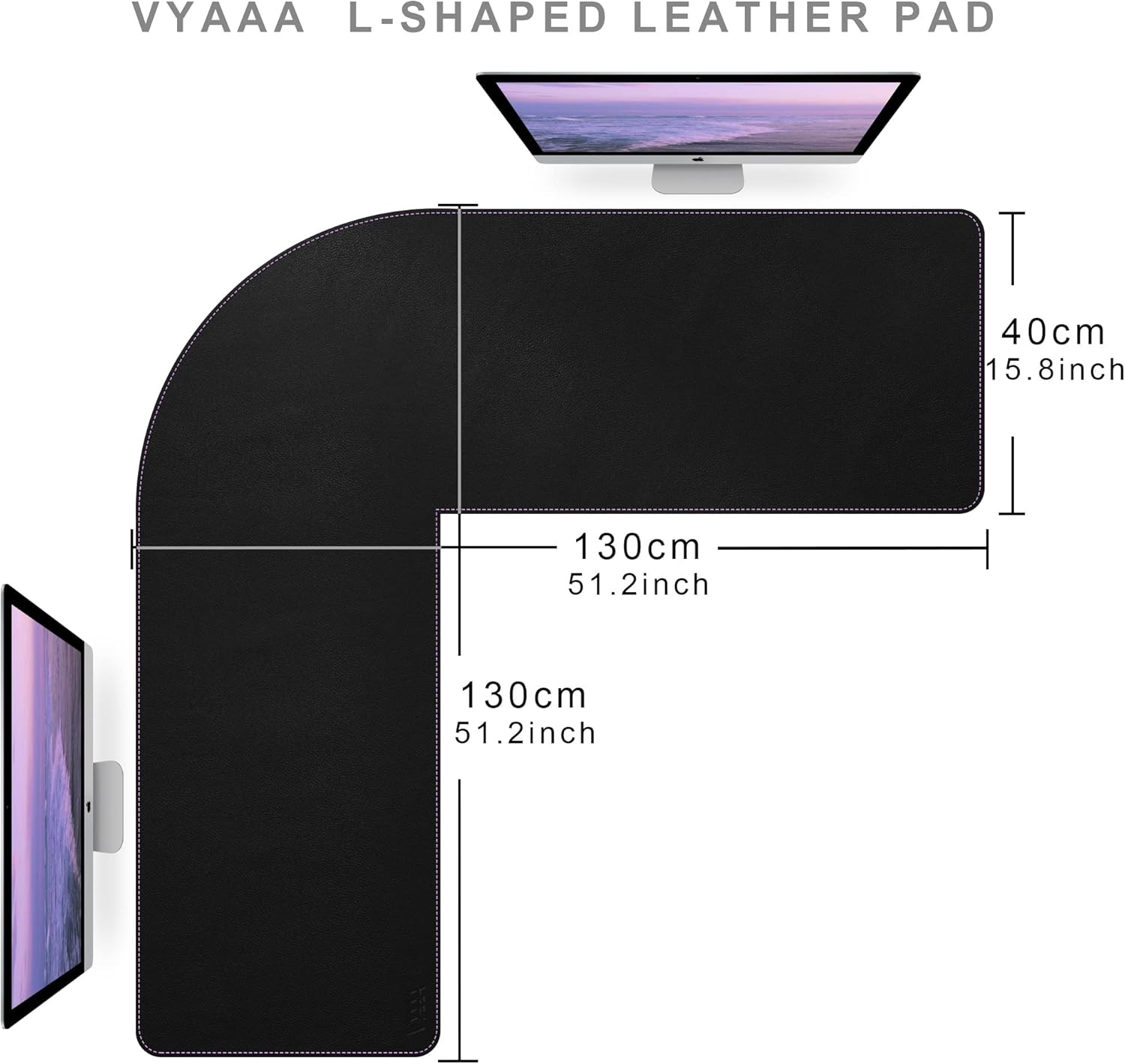 Vyaaa L Shaped Desk Mat Leather Desk Pad, PU Leather Corner Desk Mat for Computer, Gaming, Writing, Home and Office, 39.4"x 39.4"x 13" Light Purple 47 71kUWl4qXHL. AC SL1500 - northernschoolofshiatsu.co.uk