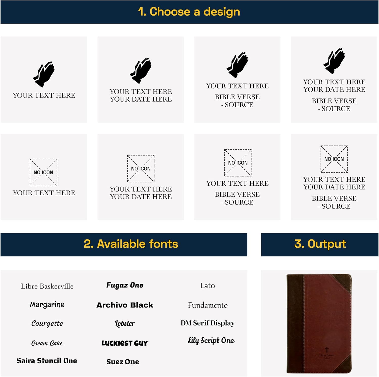 Personalized ESV Thinline Bible Faux Leather Medium Print Size with Royal Lion Design | Custom with Name, Date or Text | Gift for Christian & Religious Celebrations | Brown 45 71kqR9OqrmL. AC SL1500 - northernschoolofshiatsu.co.uk