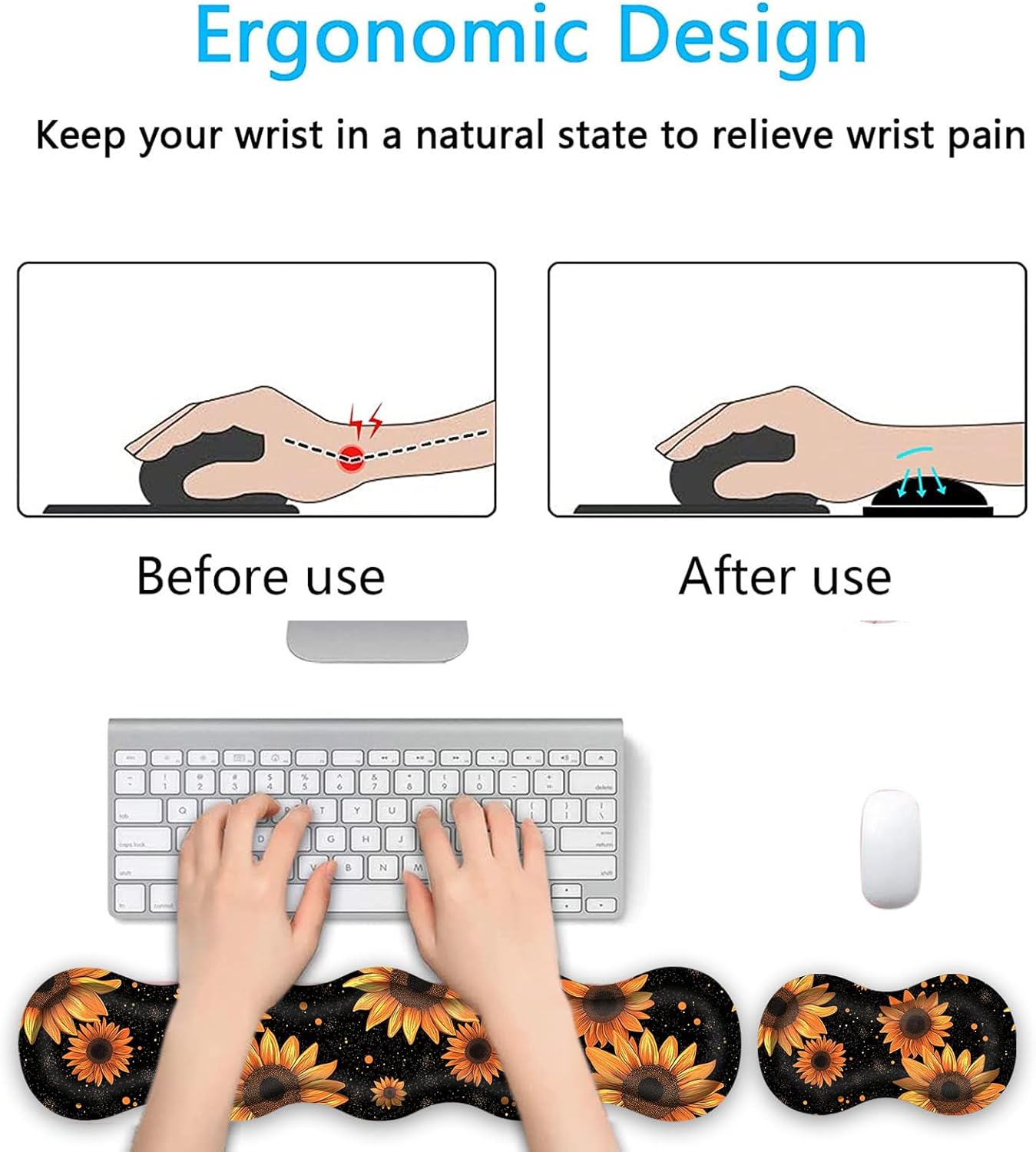 Keyboard Wrist Rest Set,Memory Foam Wrist Support Mouse Pad,31.5"x11.8" Desk Mat for Comfortable Typing & Pain Relief,Non-Slip Base for Office & Home Use - Abstract Flower 32 71l7qrNQFSL. AC SL1500 - northernschoolofshiatsu.co.uk
