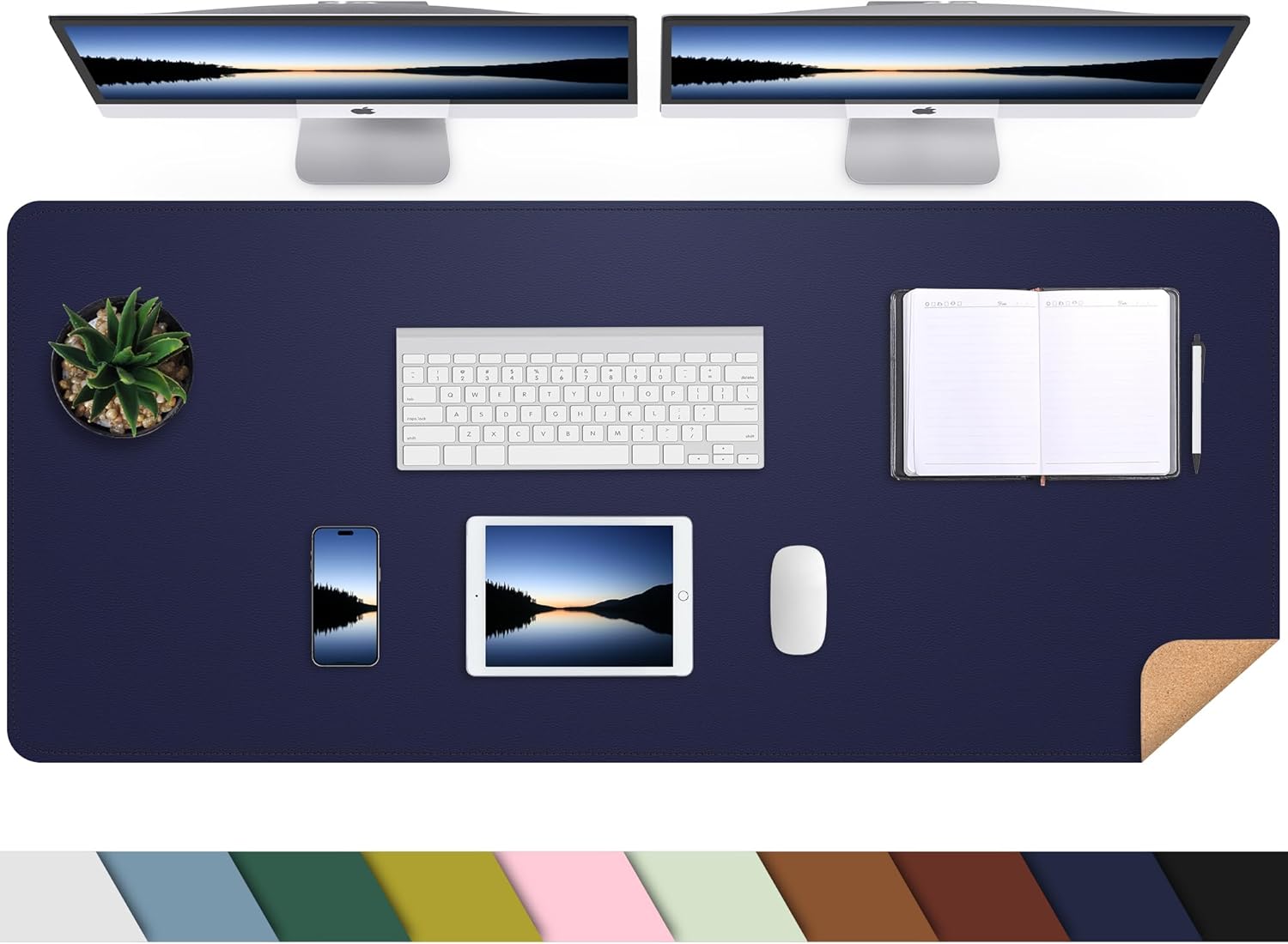 Large Desk Mat 47.2" x 17" Leather Desk Pad Protector with Natural Cork & PU Leather, Non-Slip Office Desk Mat, Large Mouse Pad, Waterproof Desk Blotter pad for Office&Home(Black) 45 71lEaBNWVbL. AC SL1500 - northernschoolofshiatsu.co.uk