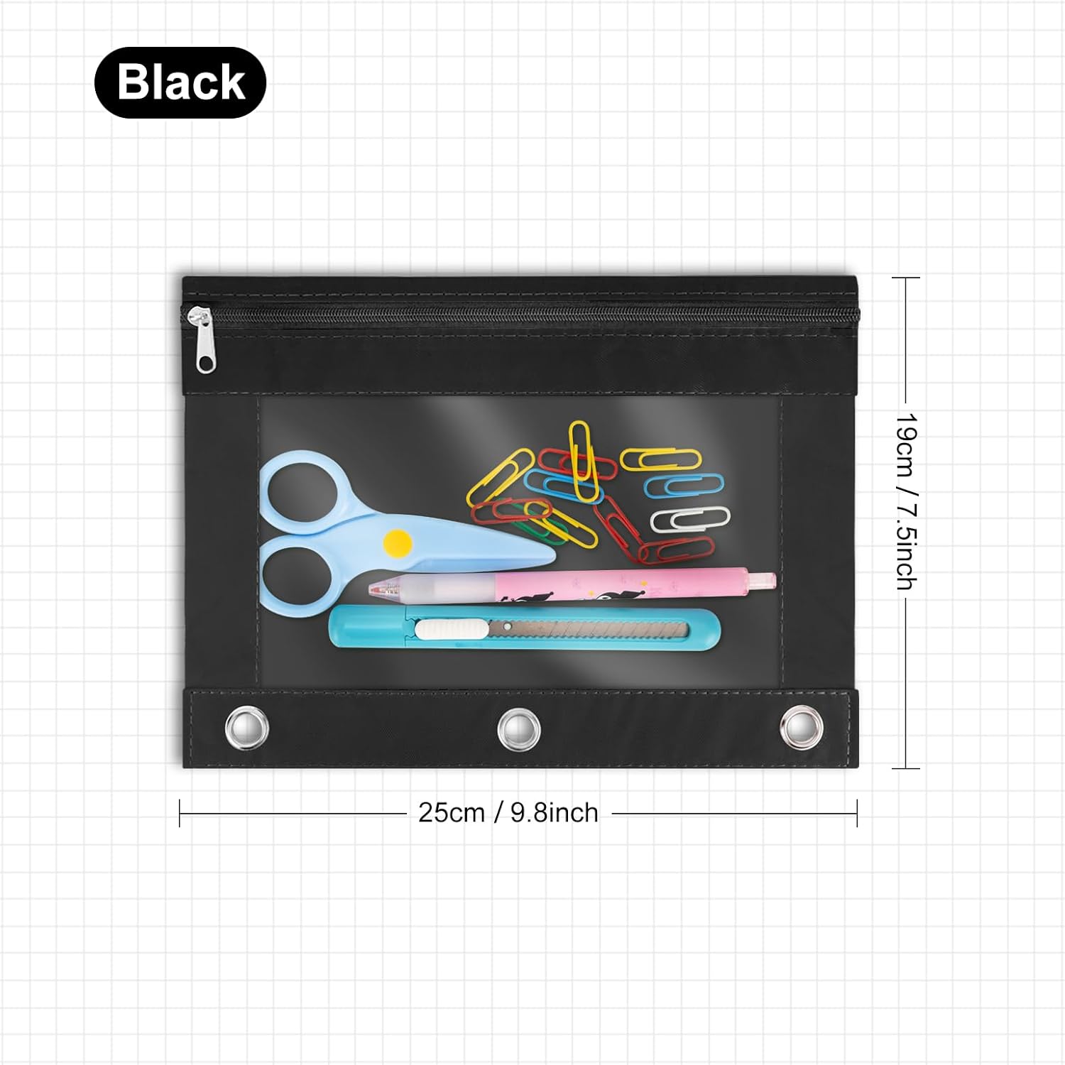 IKAYAS 20 Pack Black Pencil Pouch for 3 Ring Binder Colorful Pencil Pouch with Zipper Bulk, 3 Ring Binder Pencil Pouches Pencil Case Pencil Bags for Classroom Storing School Teacher Supplies 2 71lKUQiXWNL. AC SL1500 - northernschoolofshiatsu.co.uk