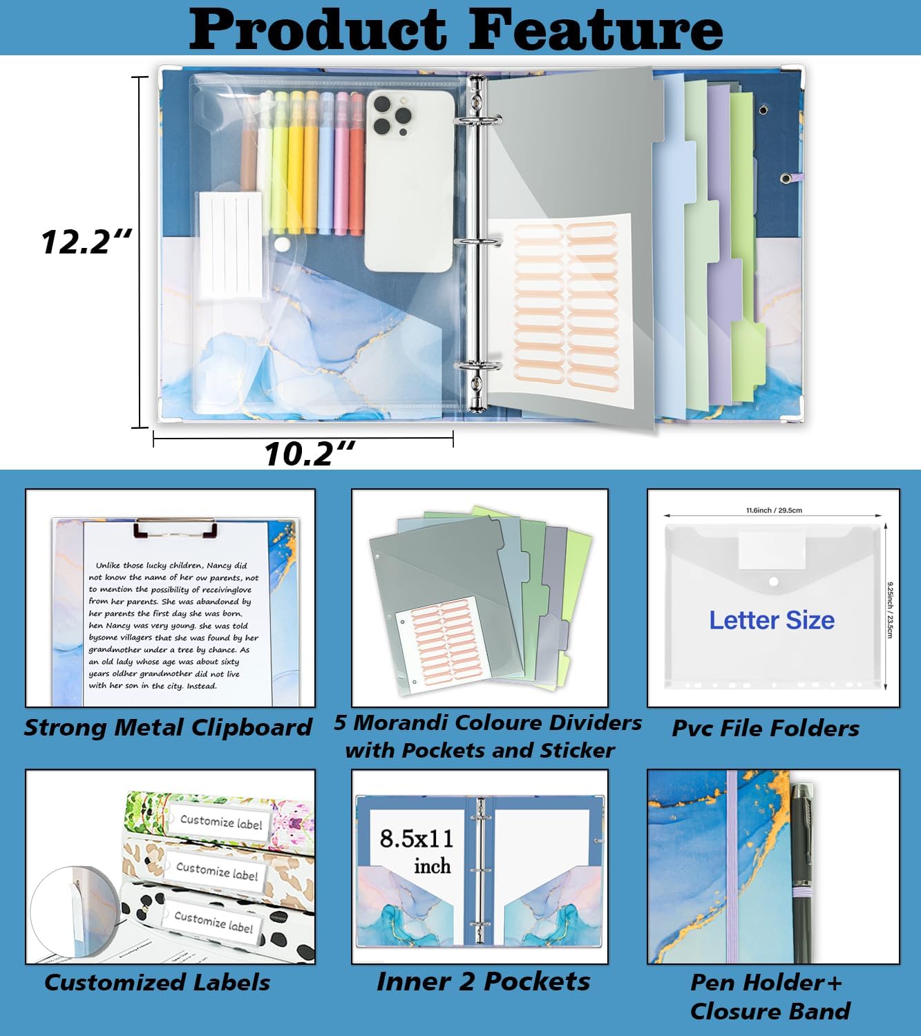 3 Ring Binder 1 Inch, Three Ring Binders Organizer with Clipboard, 5-Tabs Pockets Dividers, Plastic Folder, 18 Divider Stikers, KLLVE Cute Binder with Pen Loop (Garden Party, Letter Size) 59 71le5mLAfXL. AC SL1500 - northernschoolofshiatsu.co.uk